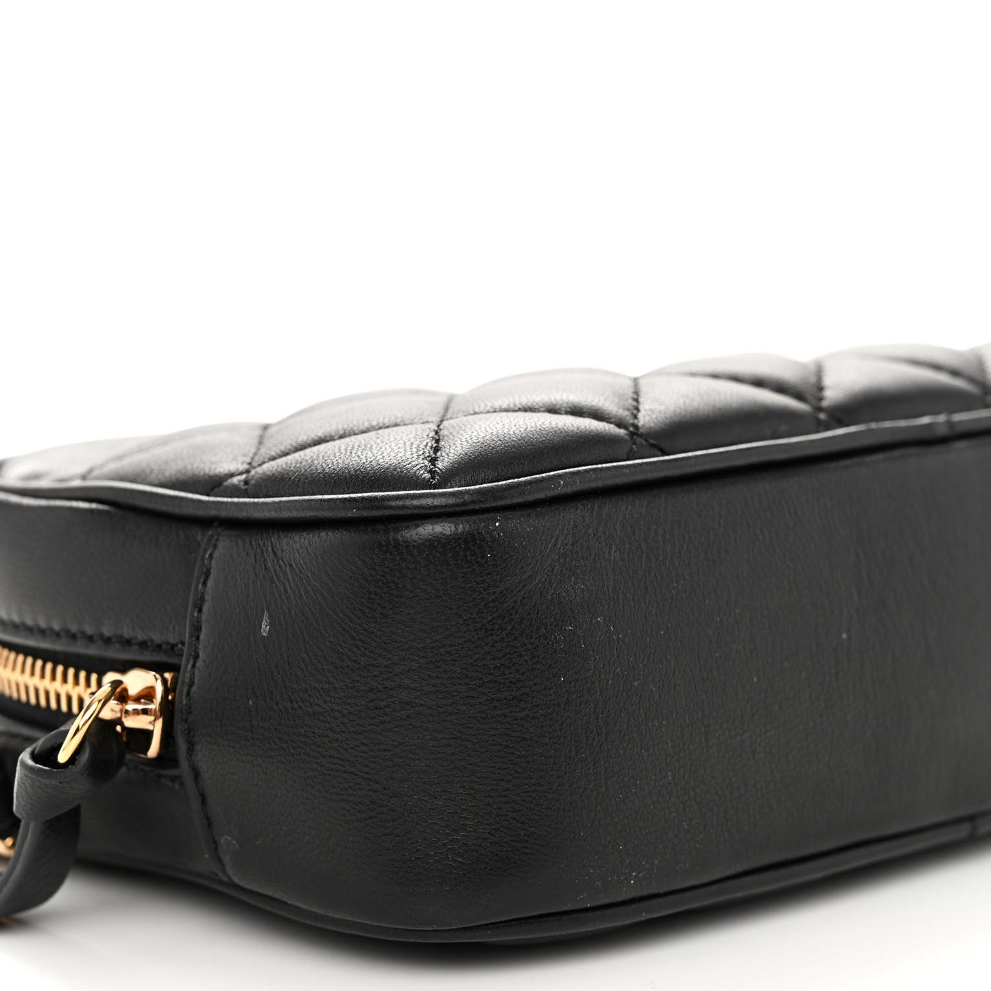 Nappa Quilted La Medusa Camera Bag Black