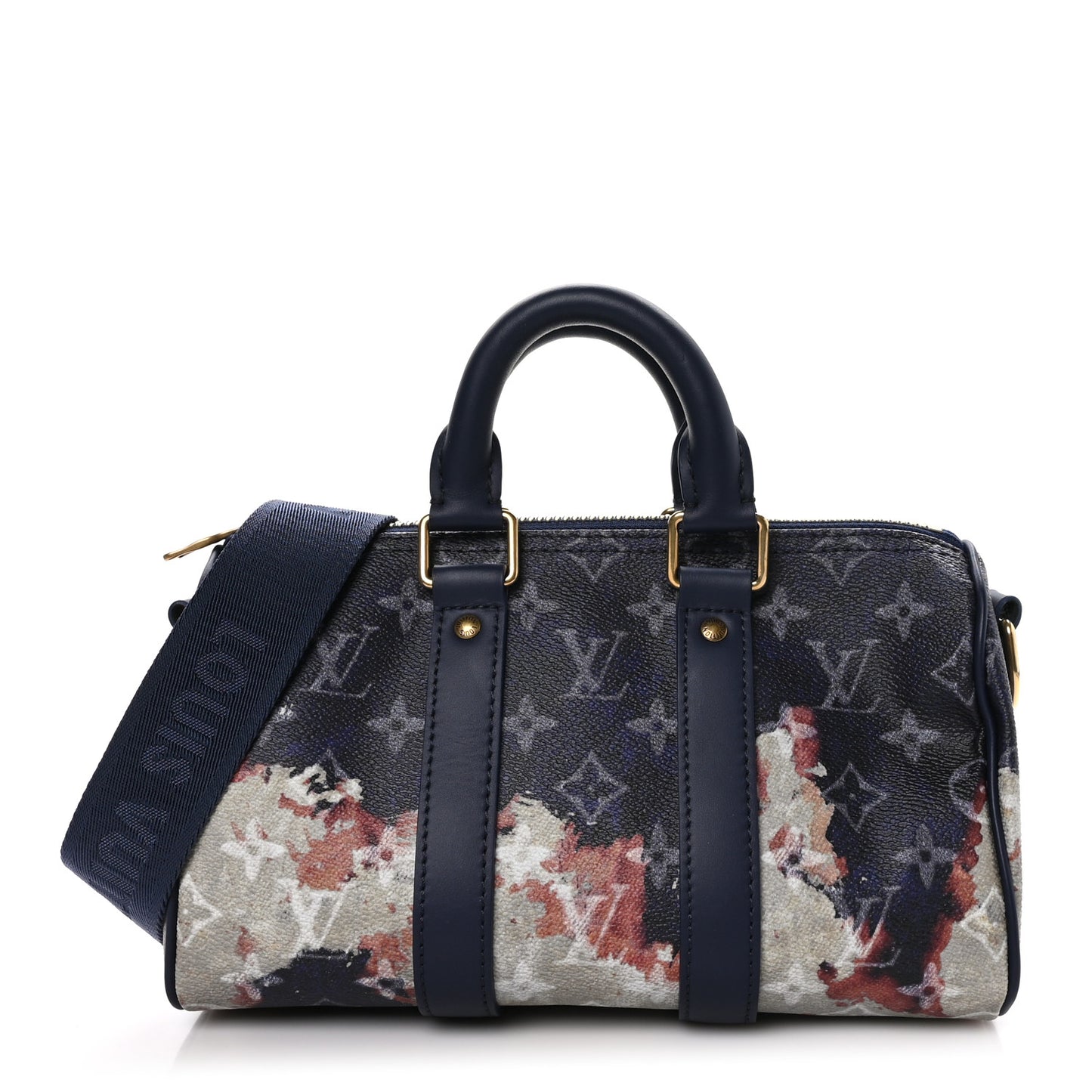 Monogram Bleach Keepall Bandouliere 25 Ink Blue