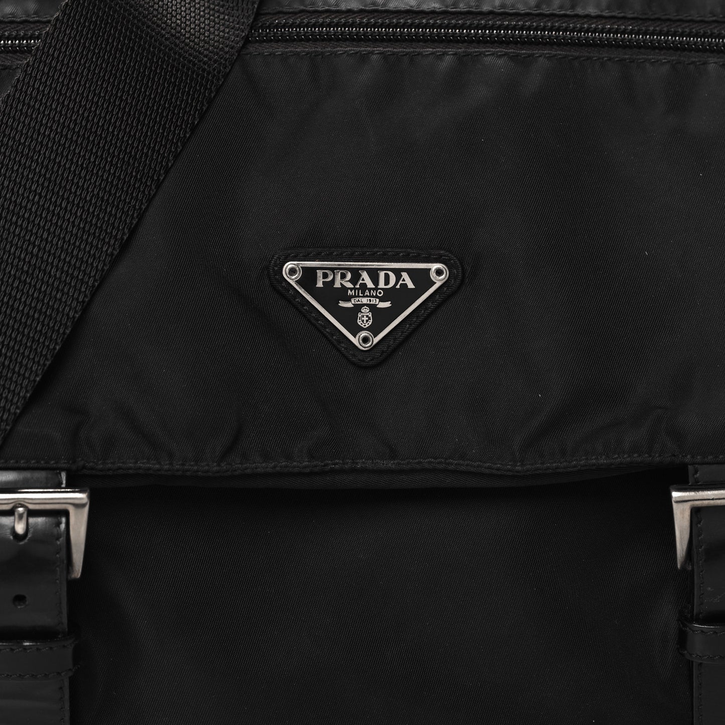 Nylon Vela Messenger Bag Black