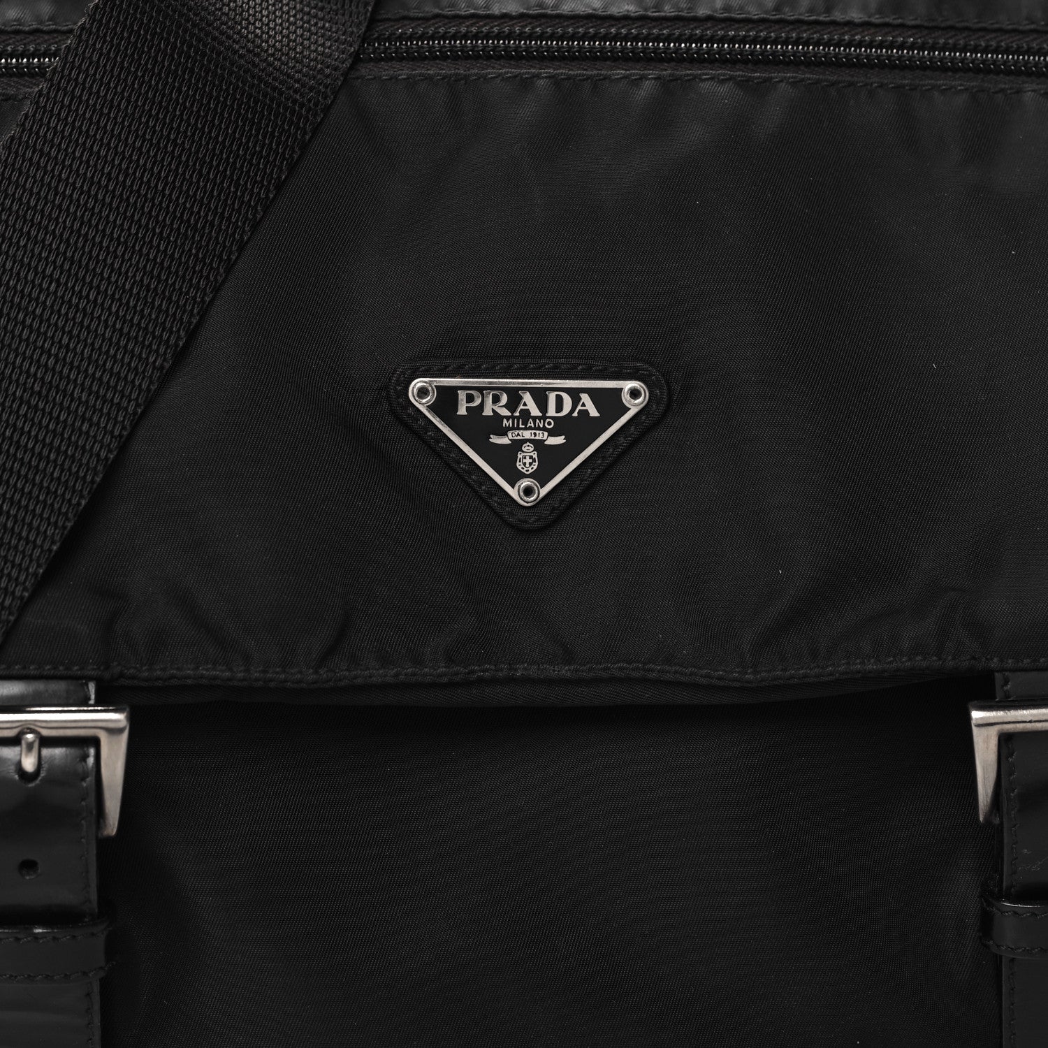 Prada Nylon Vela Messenger Bag Black 7 of 10