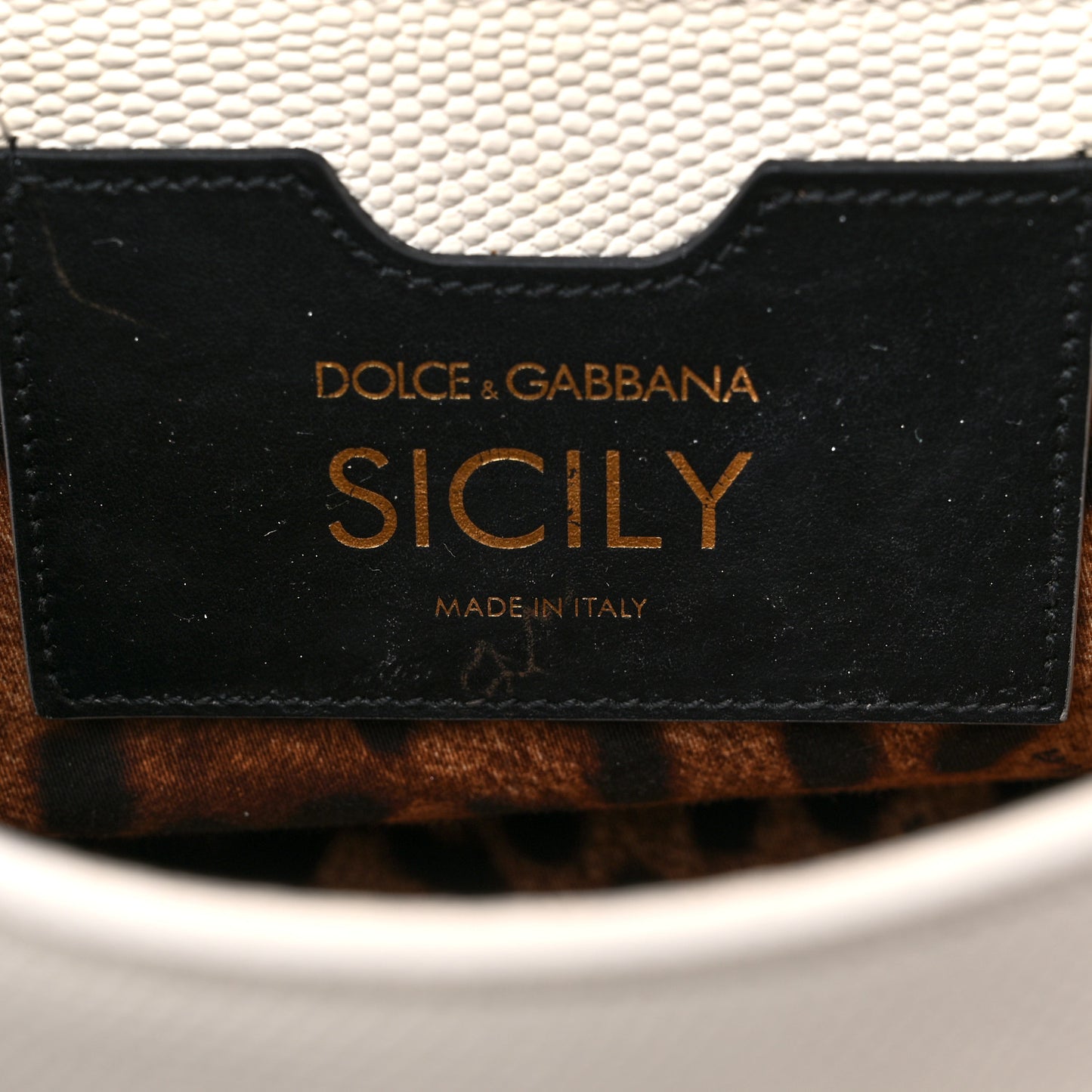 Stampa Iguana Crystal Medium Miss Sicily Satchel White