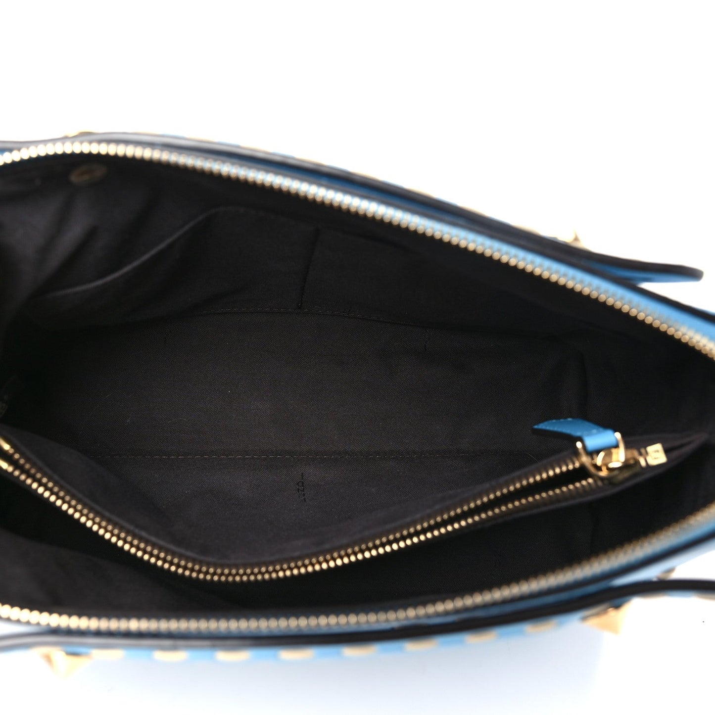 Vitello King Macro Stitchings Logo Medium By The Way Boston Bag Cyber Blue