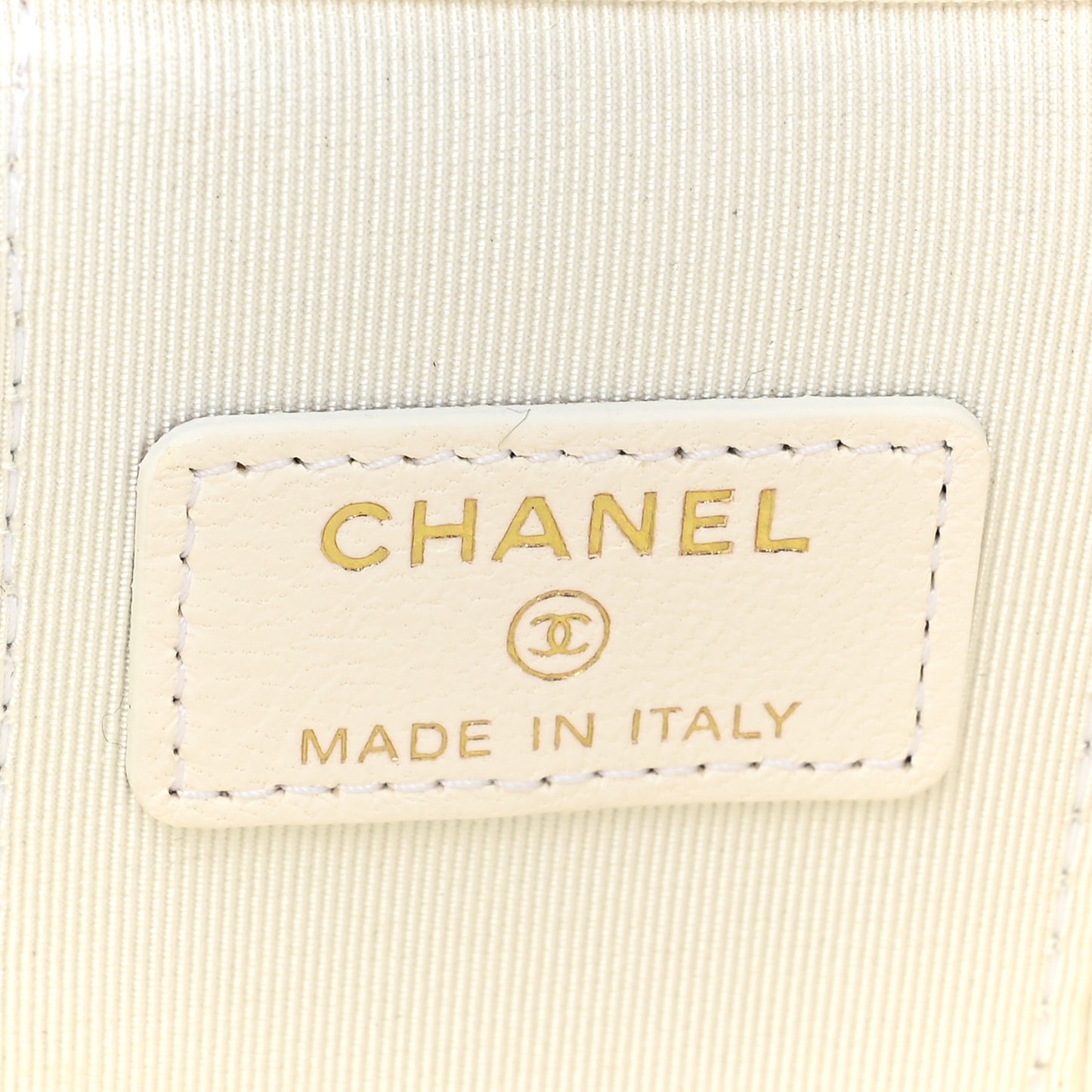Lambskin Quilted My Chanel Lady Vanity Case With Chain White