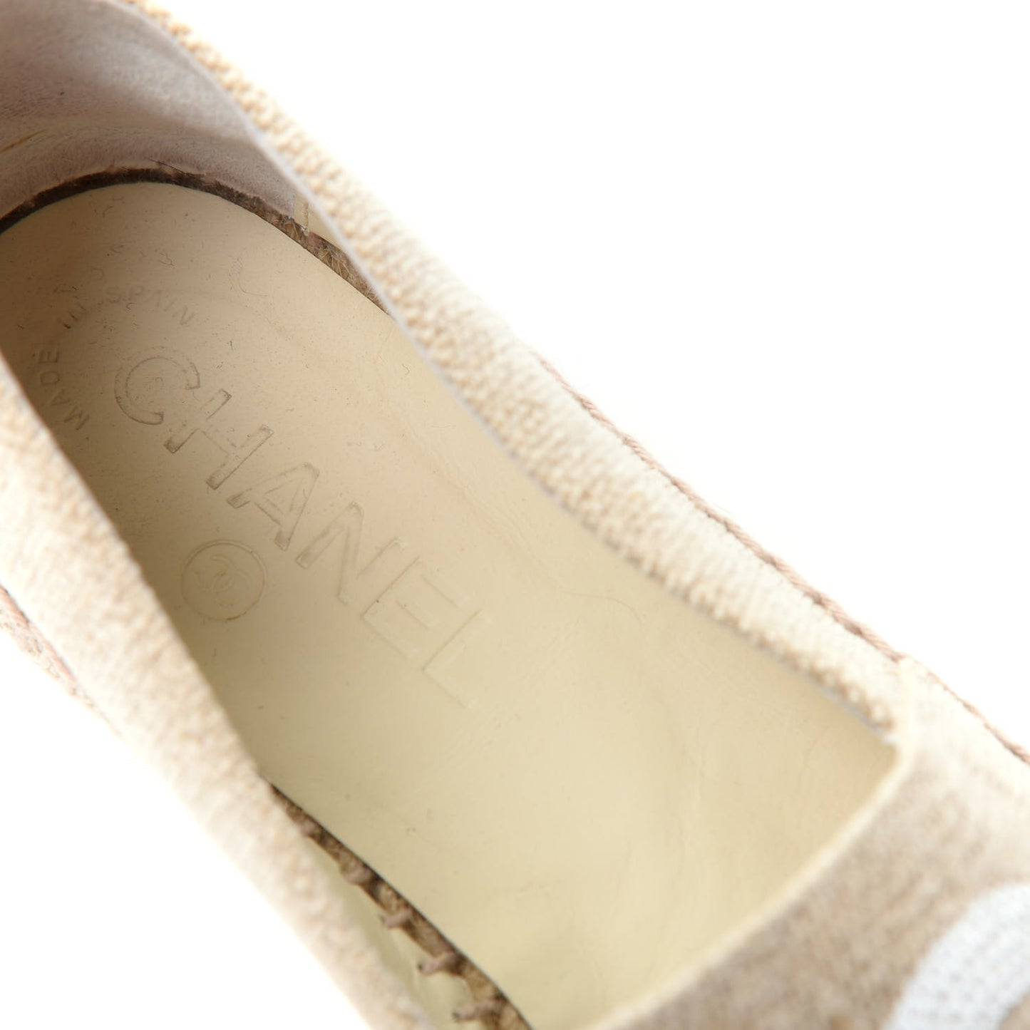 Toile Sequin CC Espadrilles 37 Beige Black