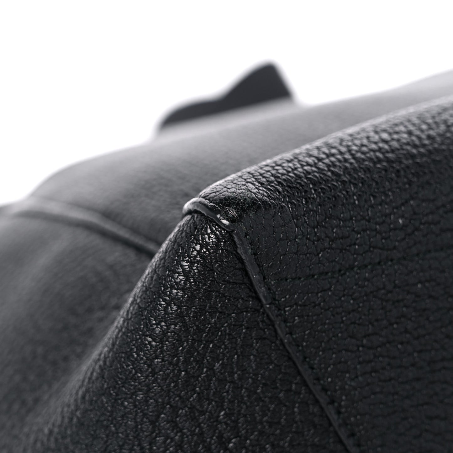 Soft Grained Calfskin Sangle Bucket Bag Black