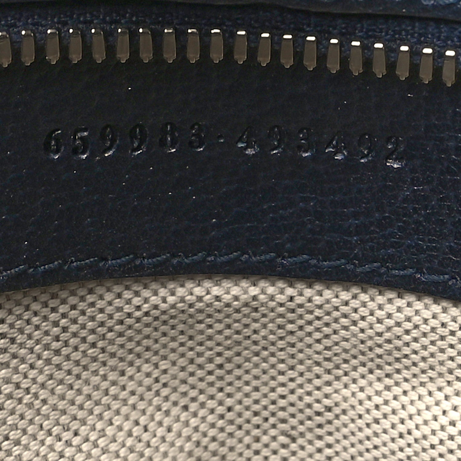 Gucci GG Supreme Monogram Textured Dollar Calfskin Small Retro Interlocking G Tote Bag Beige Blue 7 of 10