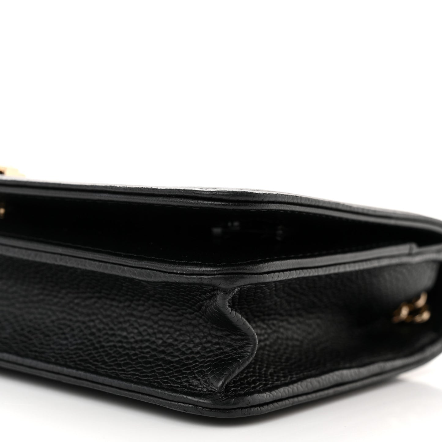 Caviar Quilted Boy Wallet On Chain WOC Black