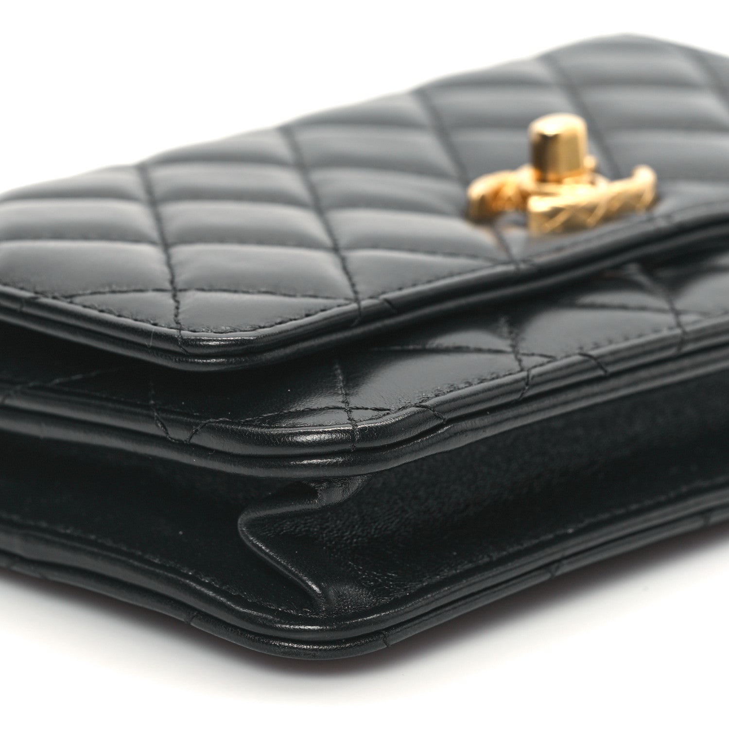 Chanel Lambskin Quilted Pillow Crush Wallet On Chain WOC Black 10 of 12