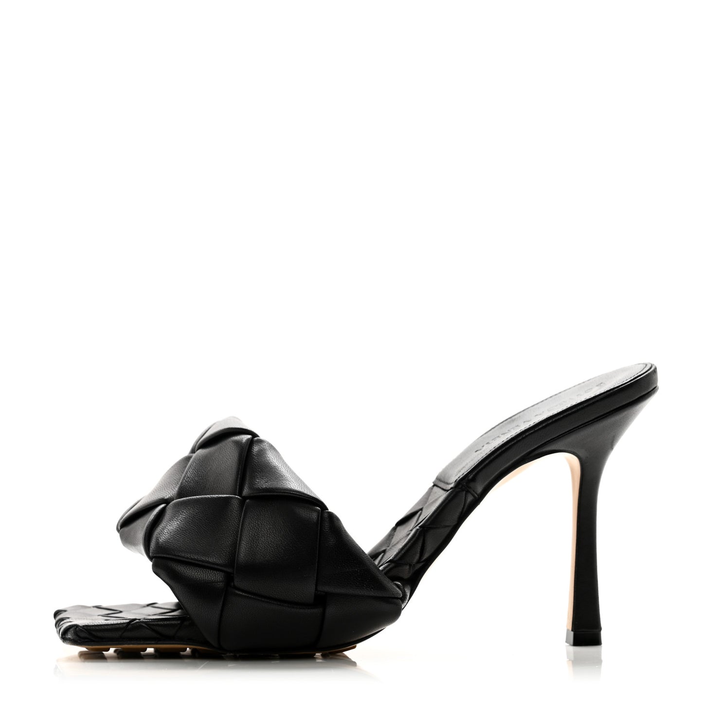 Nappa Maxi Intrecciato Lido Mule Sandals 39 Black