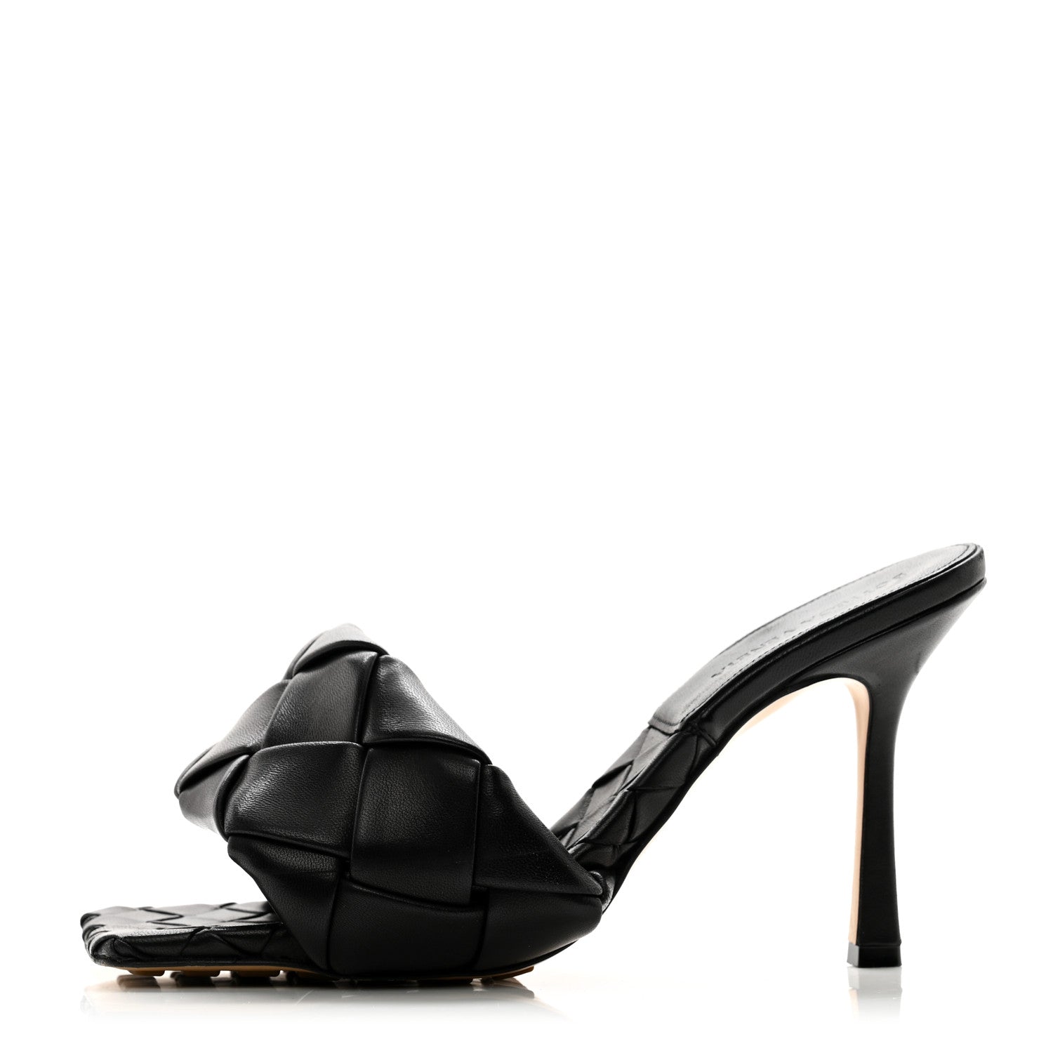 Bottega Veneta Nappa Maxi Intrecciato Lido Mule Sandals 39 Black 1 of 11