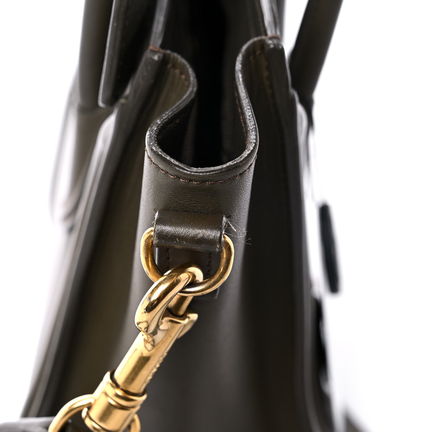 Celine Smooth Calfskin Nano Luggage Khaki 20 of 22