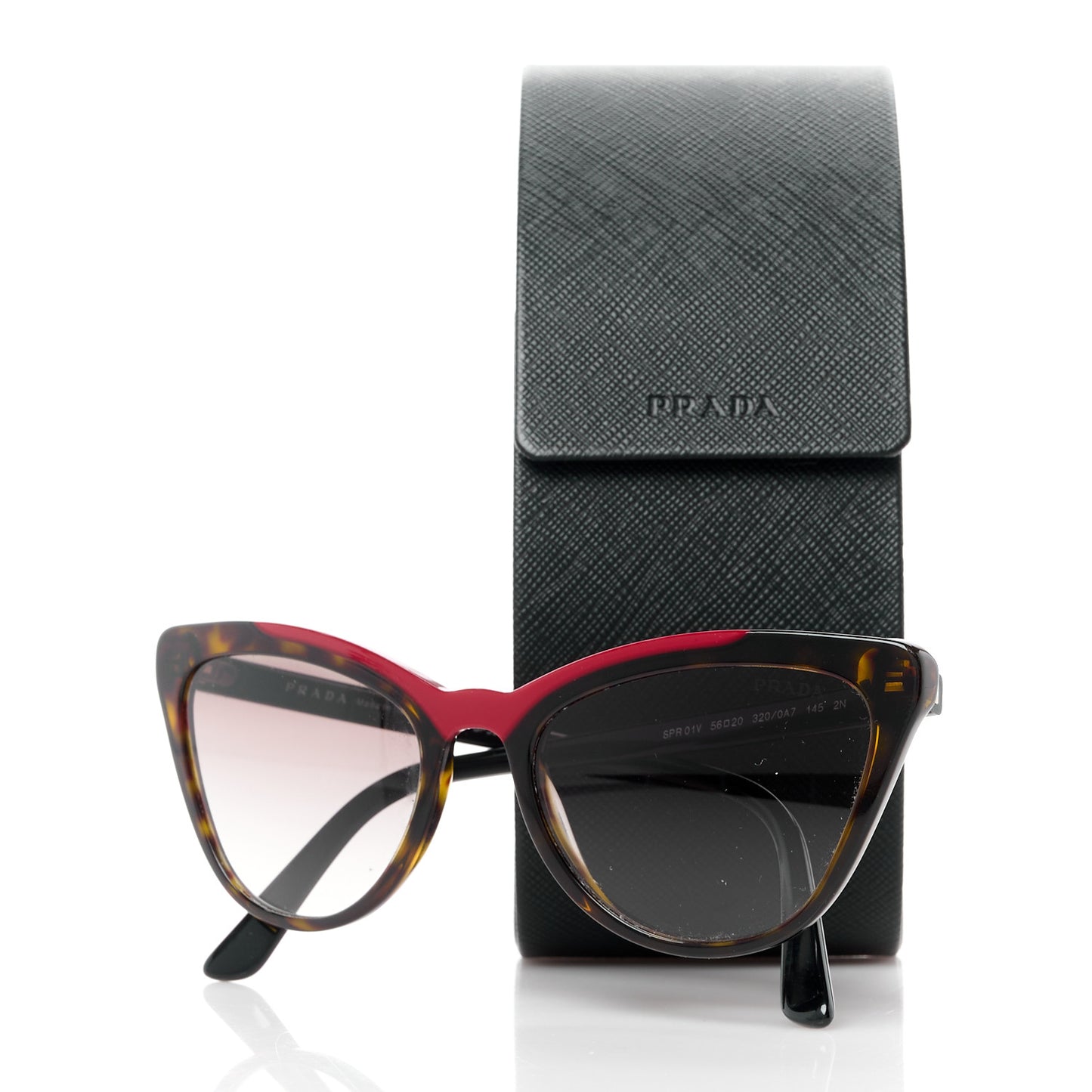 Acetate Cat Eye Sunglasses SPR 01V Tortoise Red
