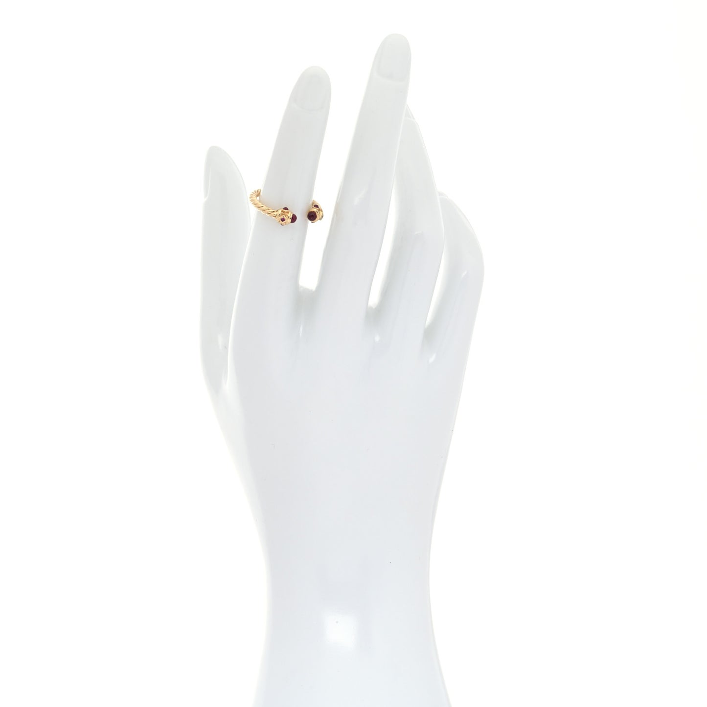 18K Yellow Gold Ruby Renaissance Ring 48 4.5