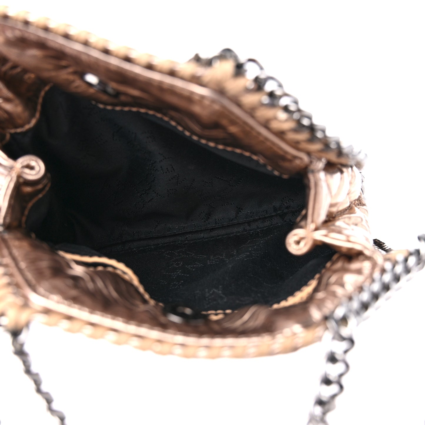 Metallic Eco Alter Quilted Mini Falabella Tote Copper