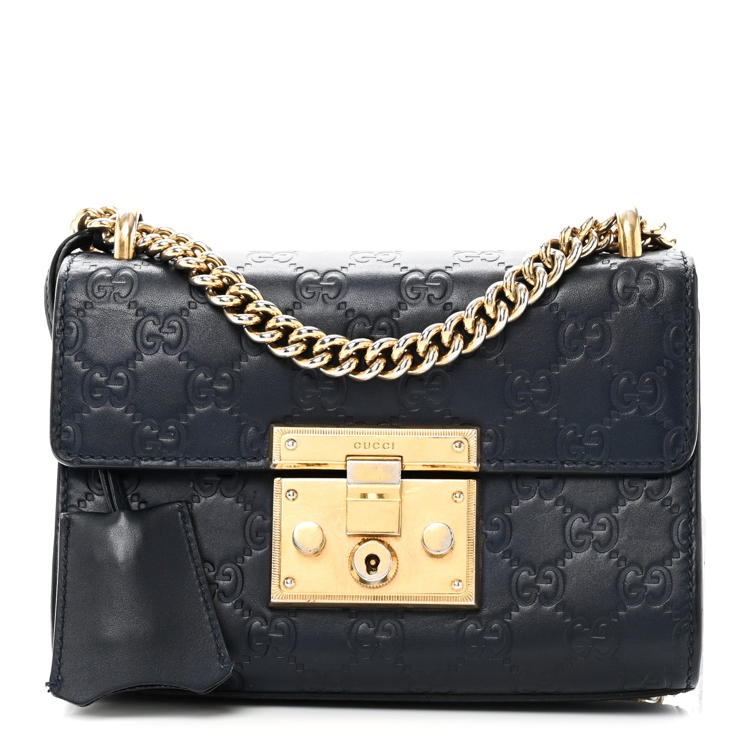 バッグ GUCCI Gucci Guccissima Small Padlock Shoulder Bag Blue Agata 1832063