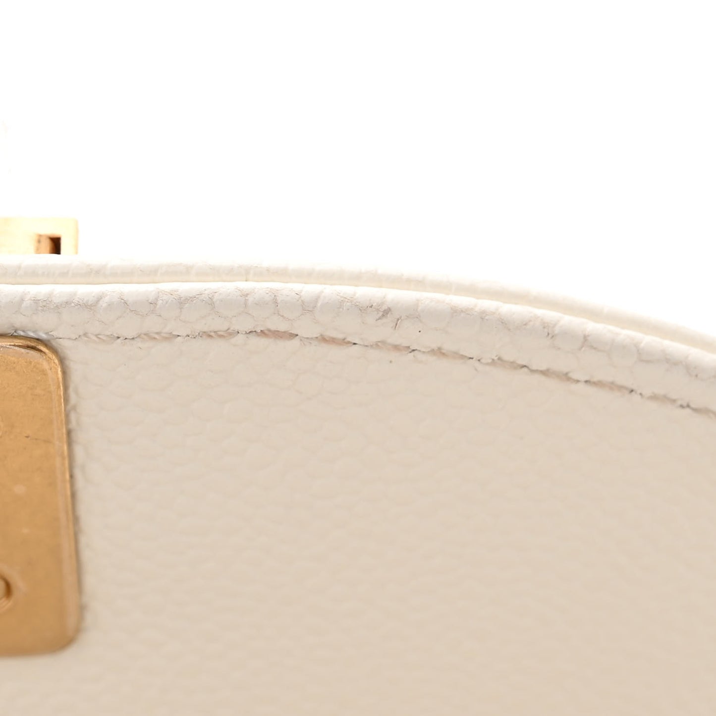 Caviar Quilted Small Boy Messenger Bag White