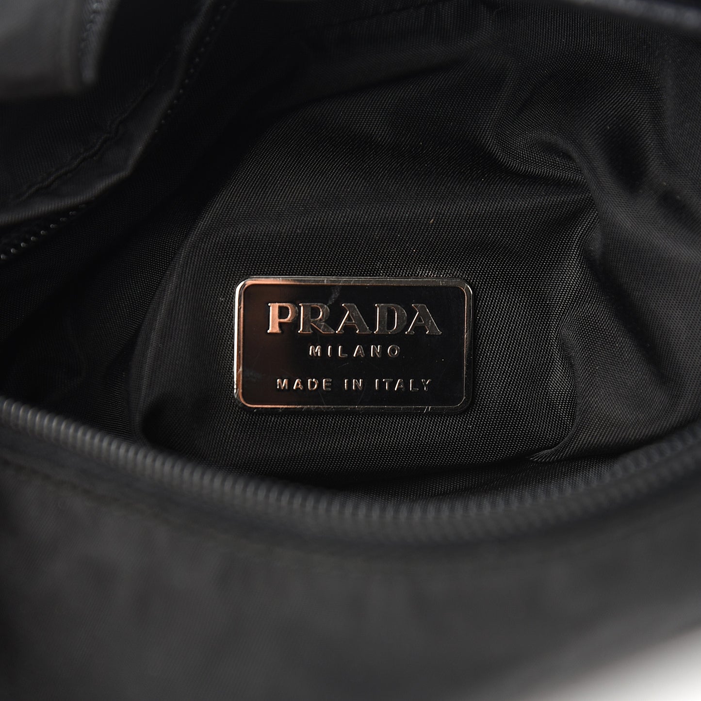 Nylon Flat Messenger Bag Black