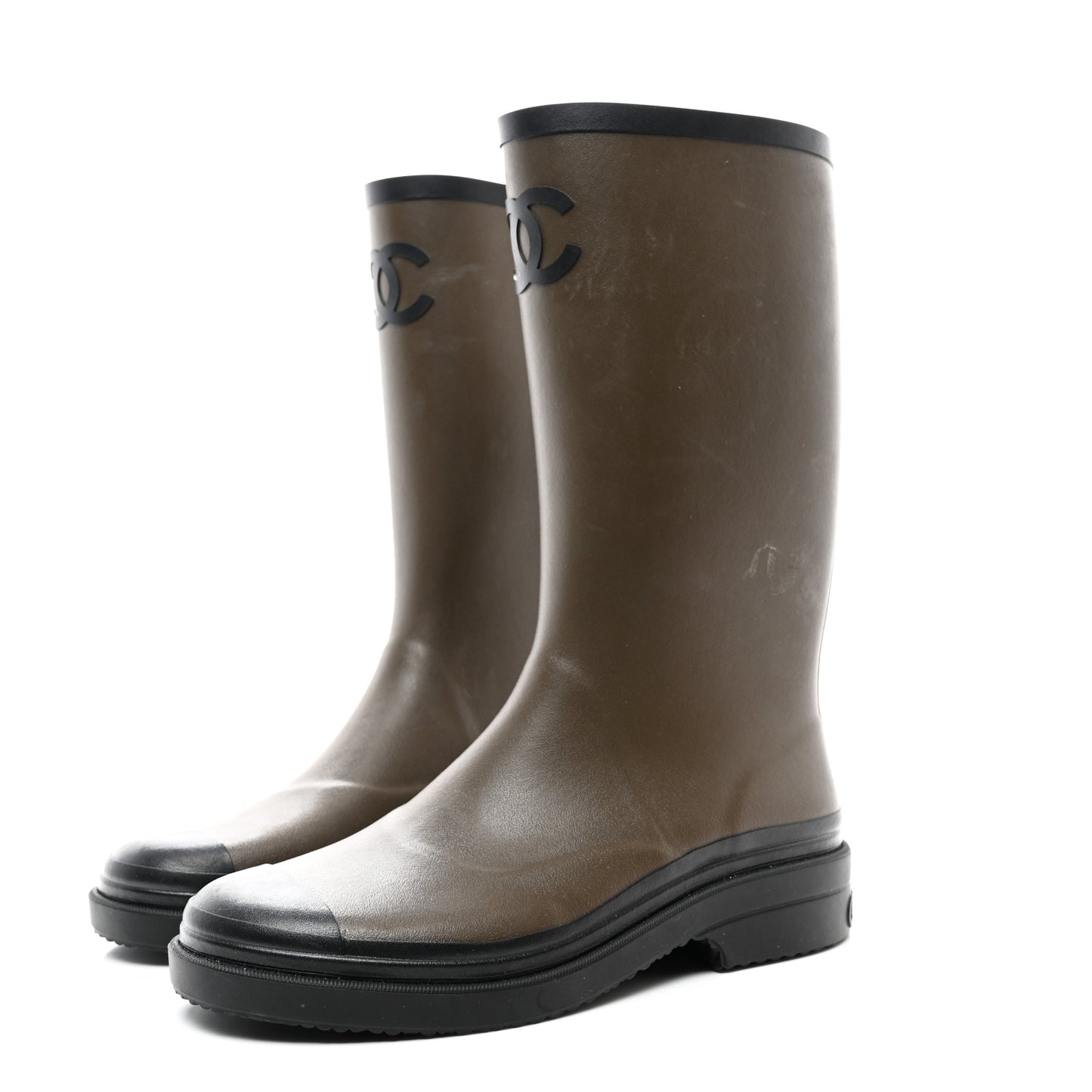 Caoutchouk CC High Boots 40 Khaki Black