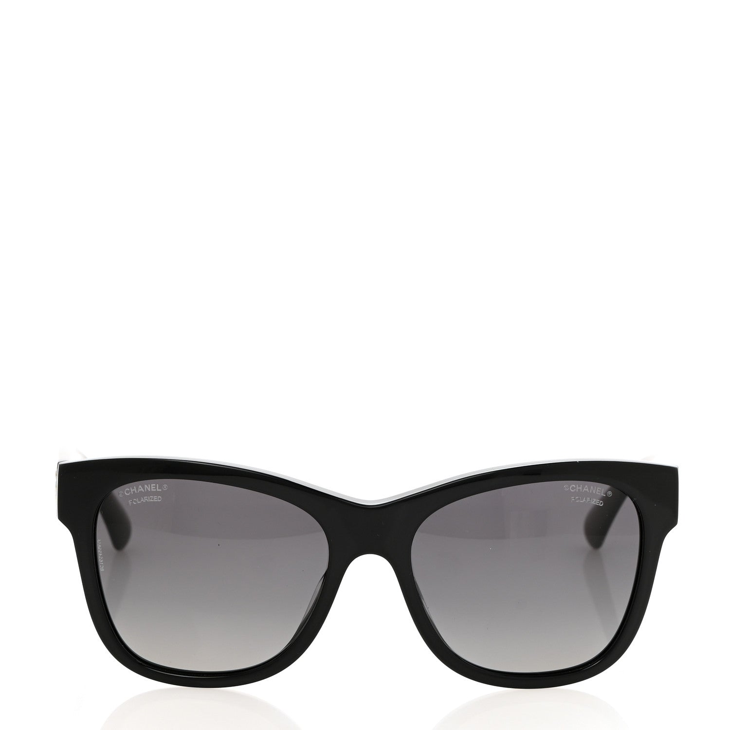 Chanel Acetate Polarized Square CC Sunglasses 5380 Black 2 of 8