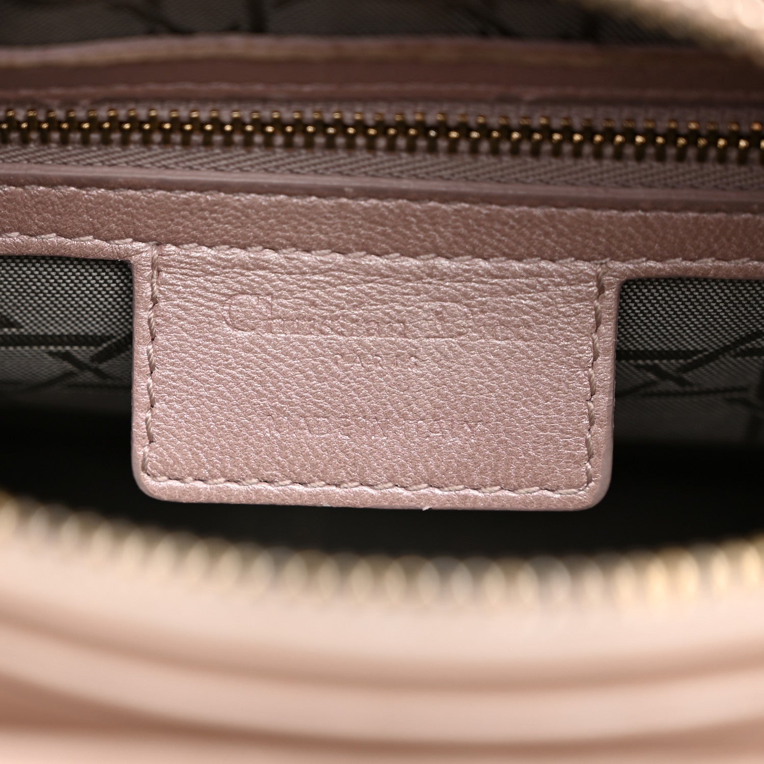 Christian Dior Pearly Lambskin Cannage Medium Lady Dior Lotus 6 of 11