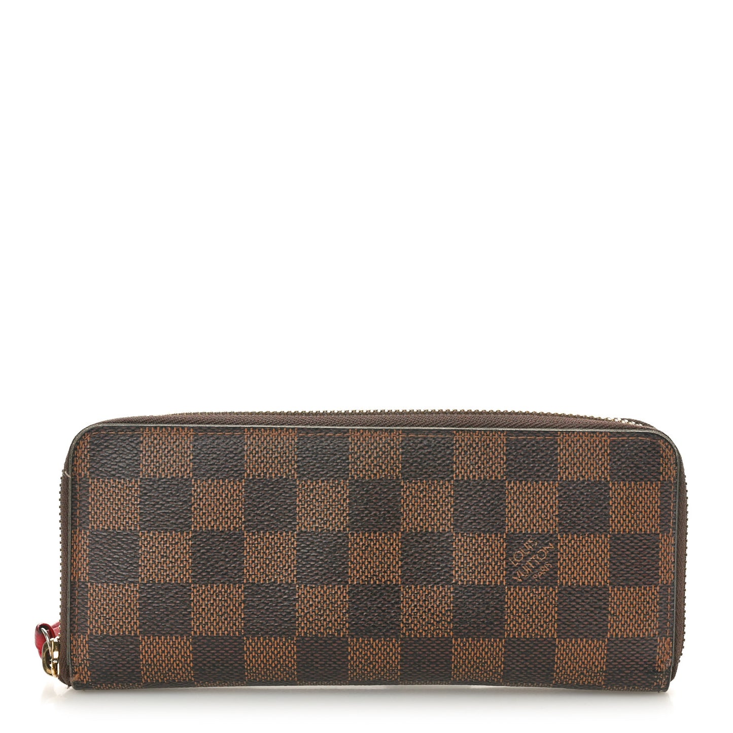 Damier Ebene Clemence Wallet Cherry