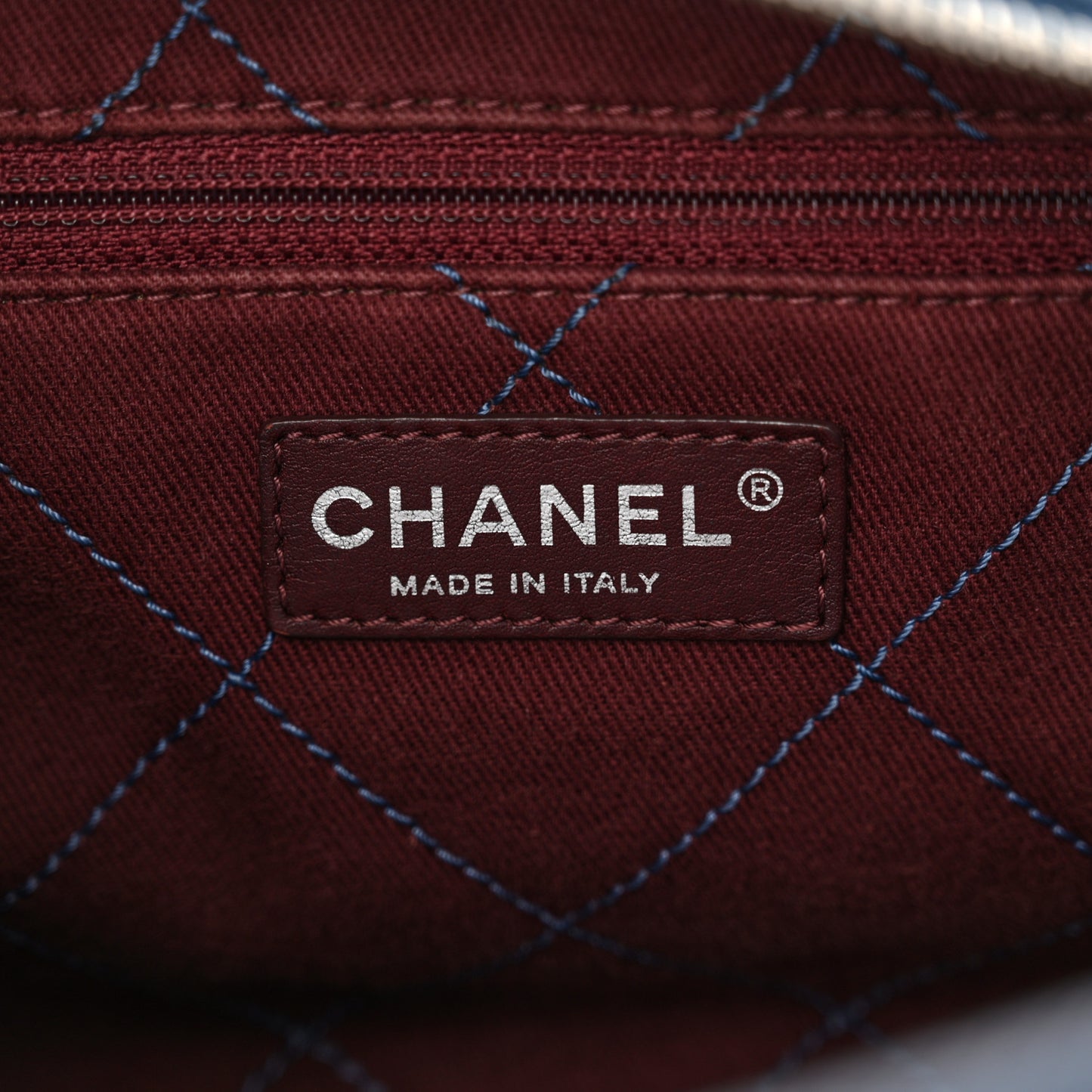 Caviar Quilted Small Deauville Bowling Bag Blue