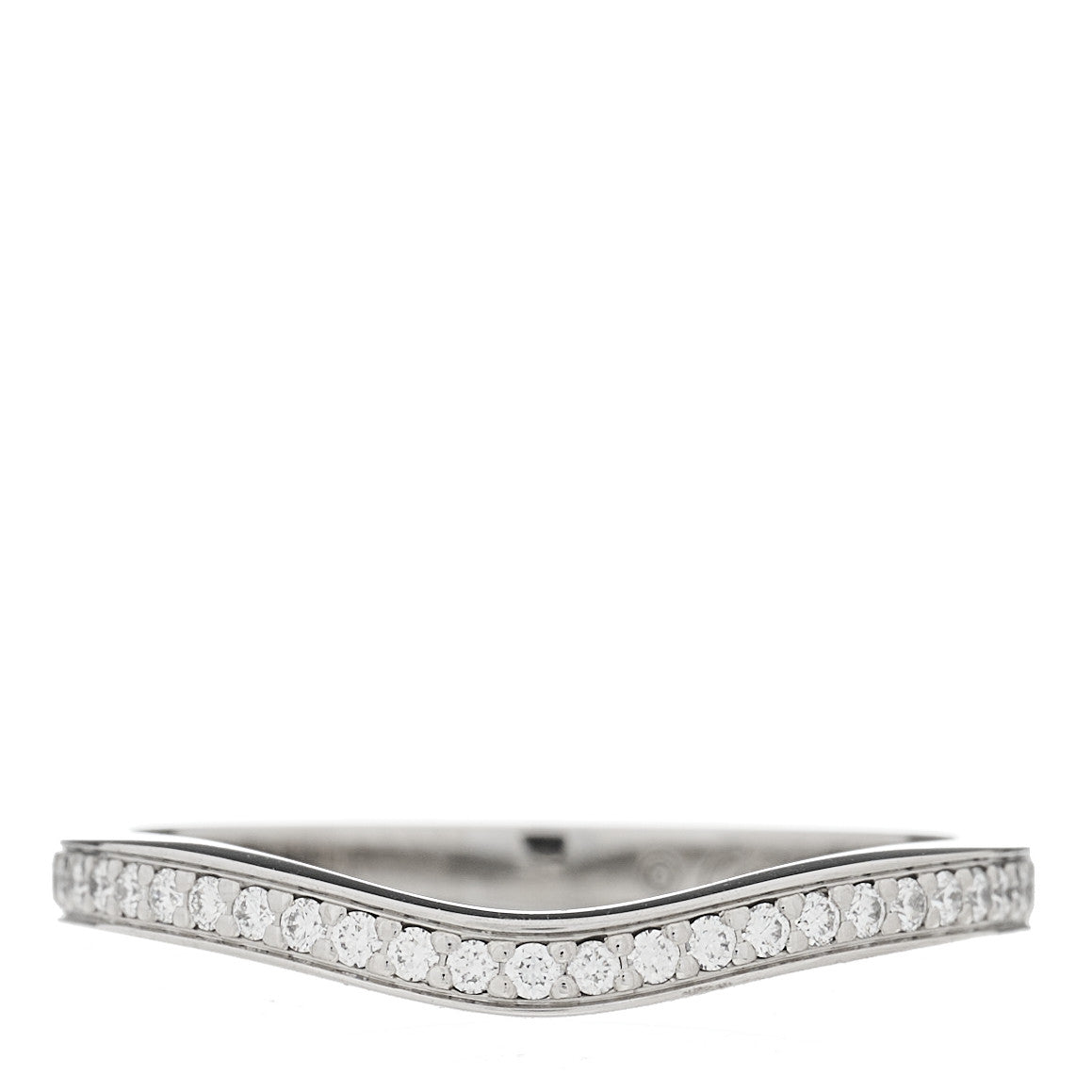 Platinum Diamond Ballerine Wedding Band Ring 50 5.25