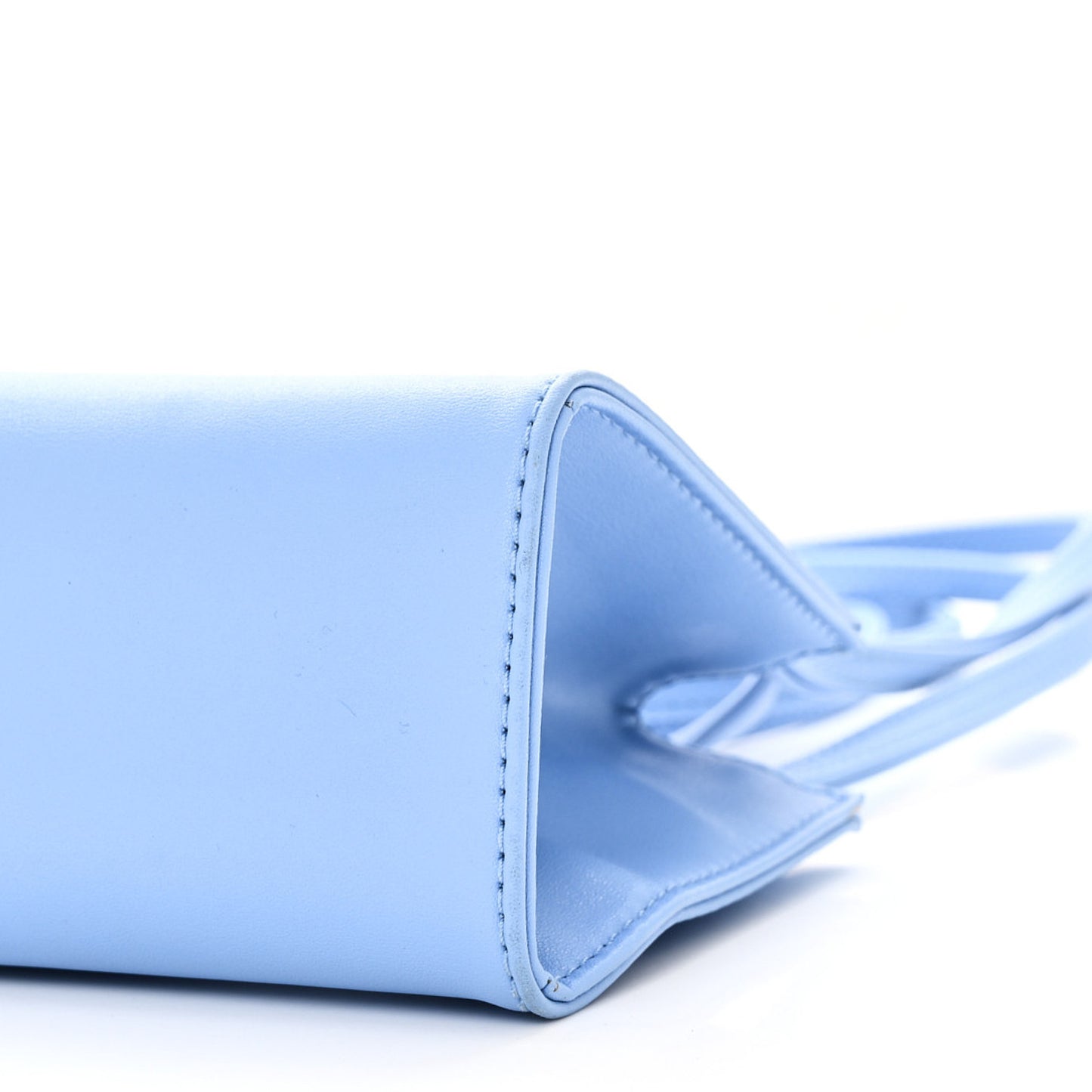 Vegan Leather Small Shopping Bag Cerulean