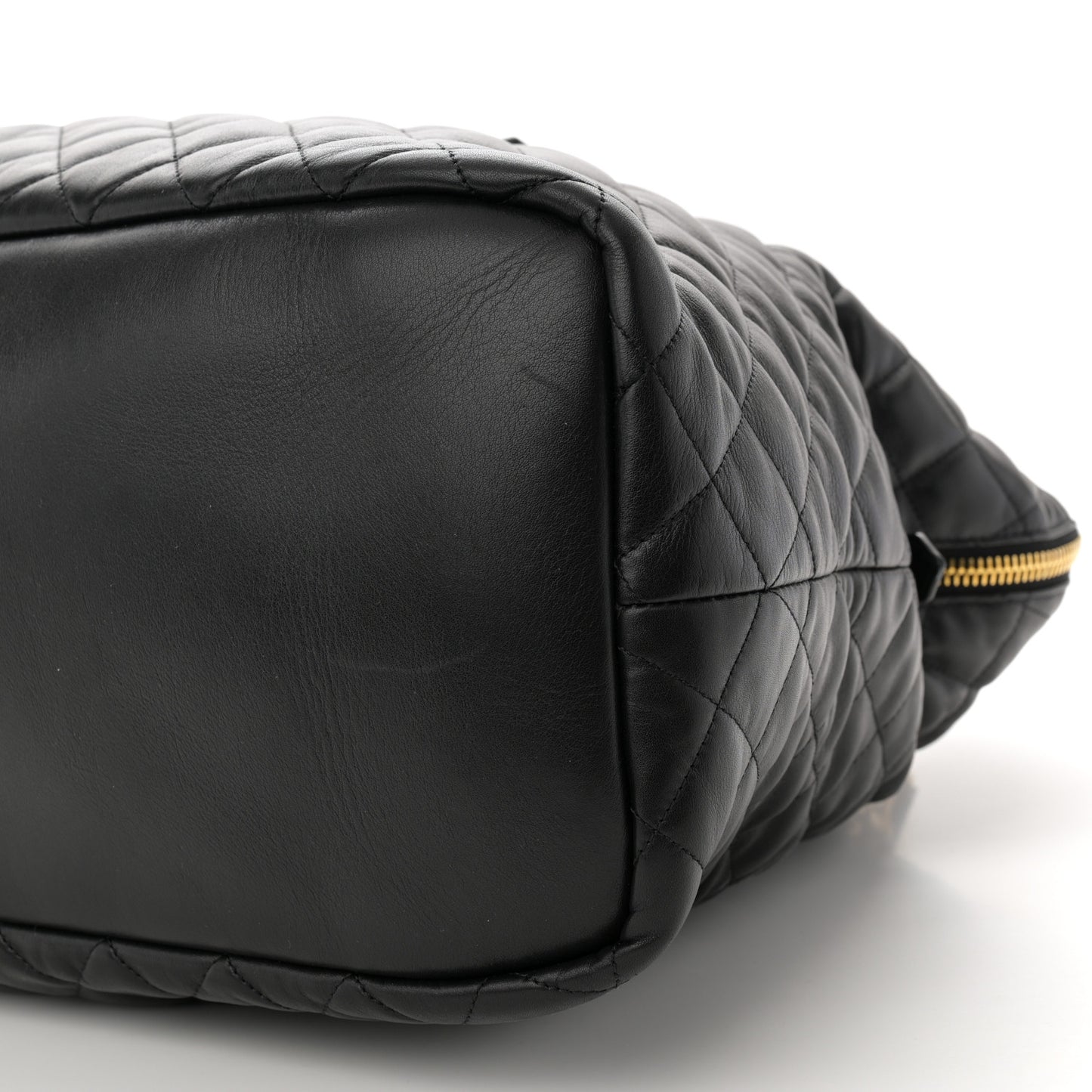 Calfskin Quilted ES Giant Travel Bag Black