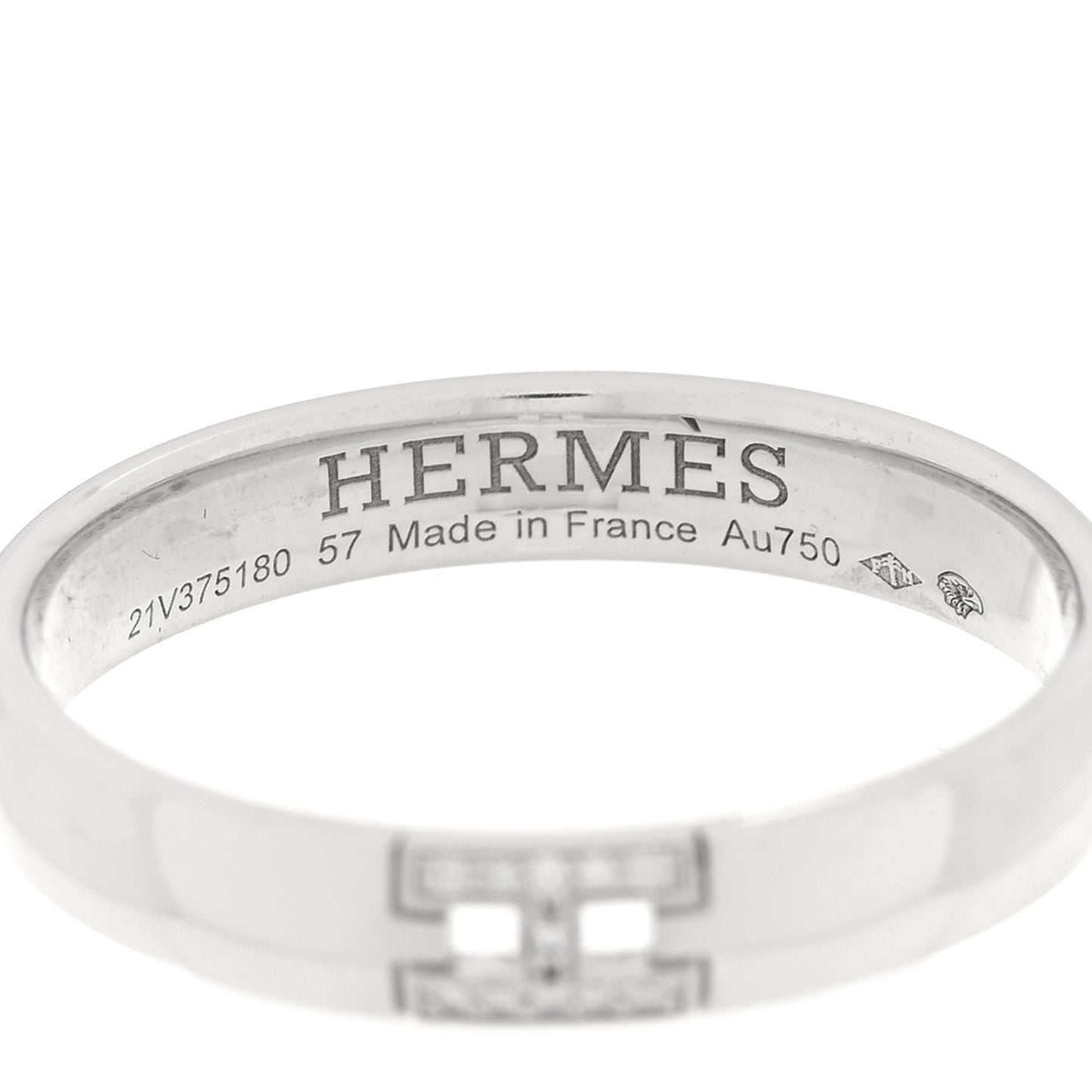 18K White Gold Diamond Ever Herakles Wedding Band Ring 57 8