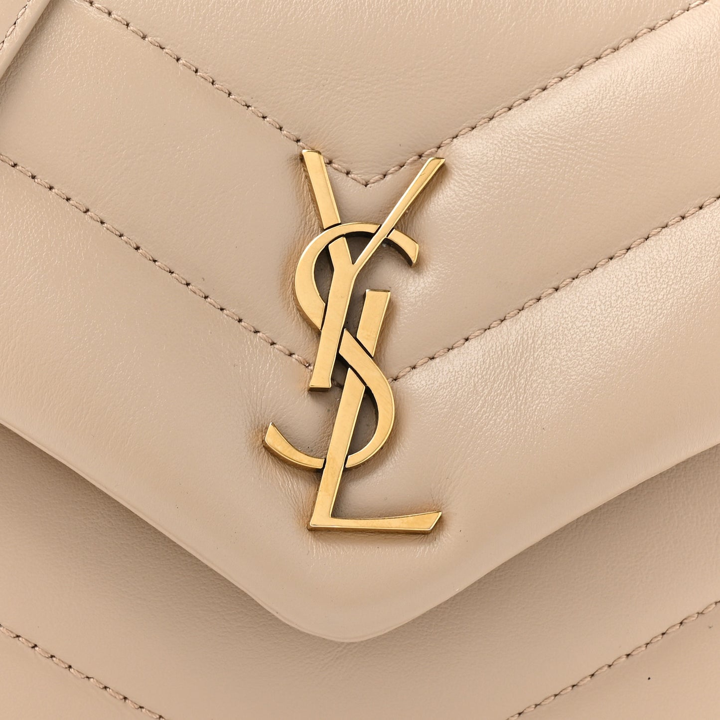 Calfskin Y Quilted Monogram Toy Loulou Crossbody Bag Dark Beige