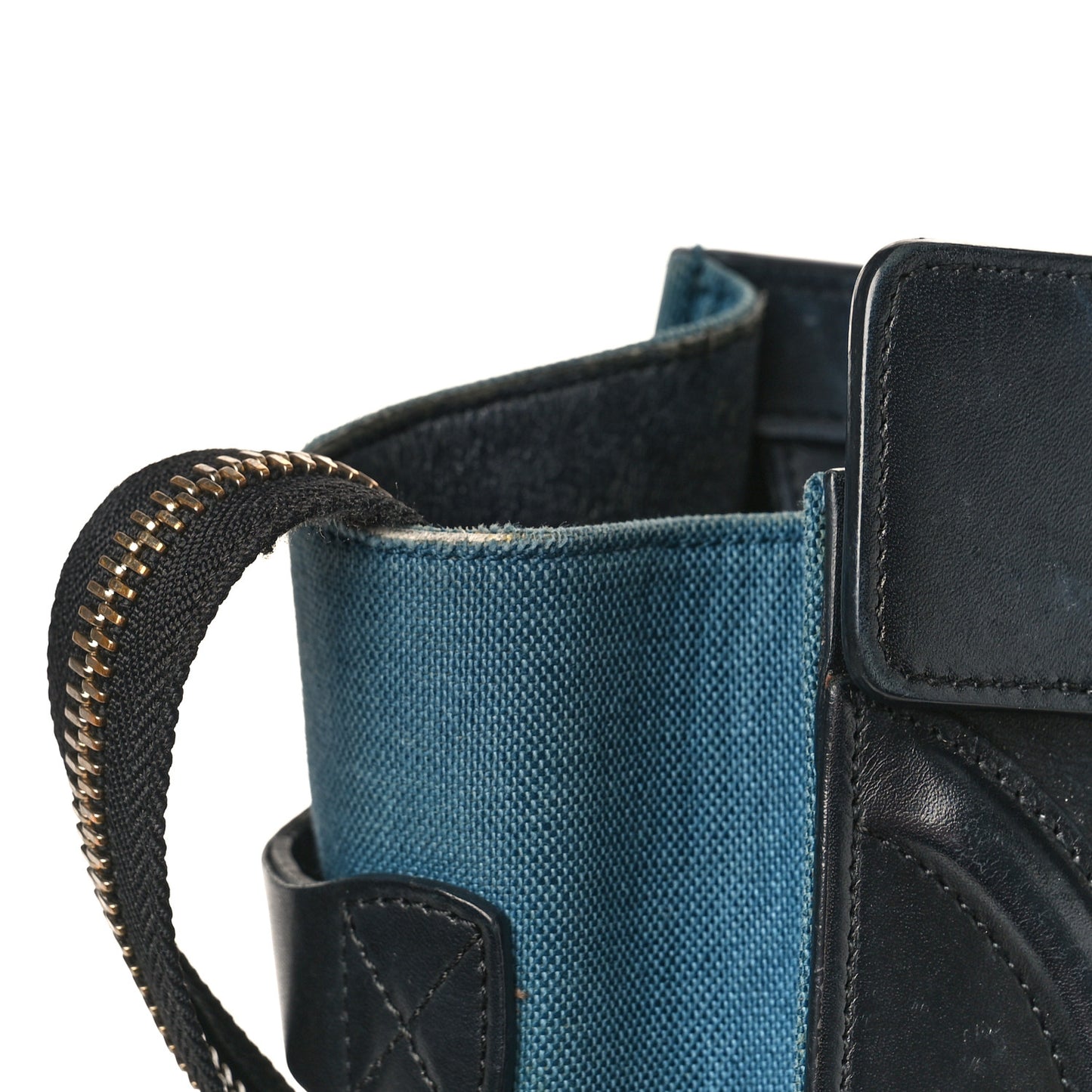 Canvas Smooth Calfskin Micro Tri-Color Luggage Royal