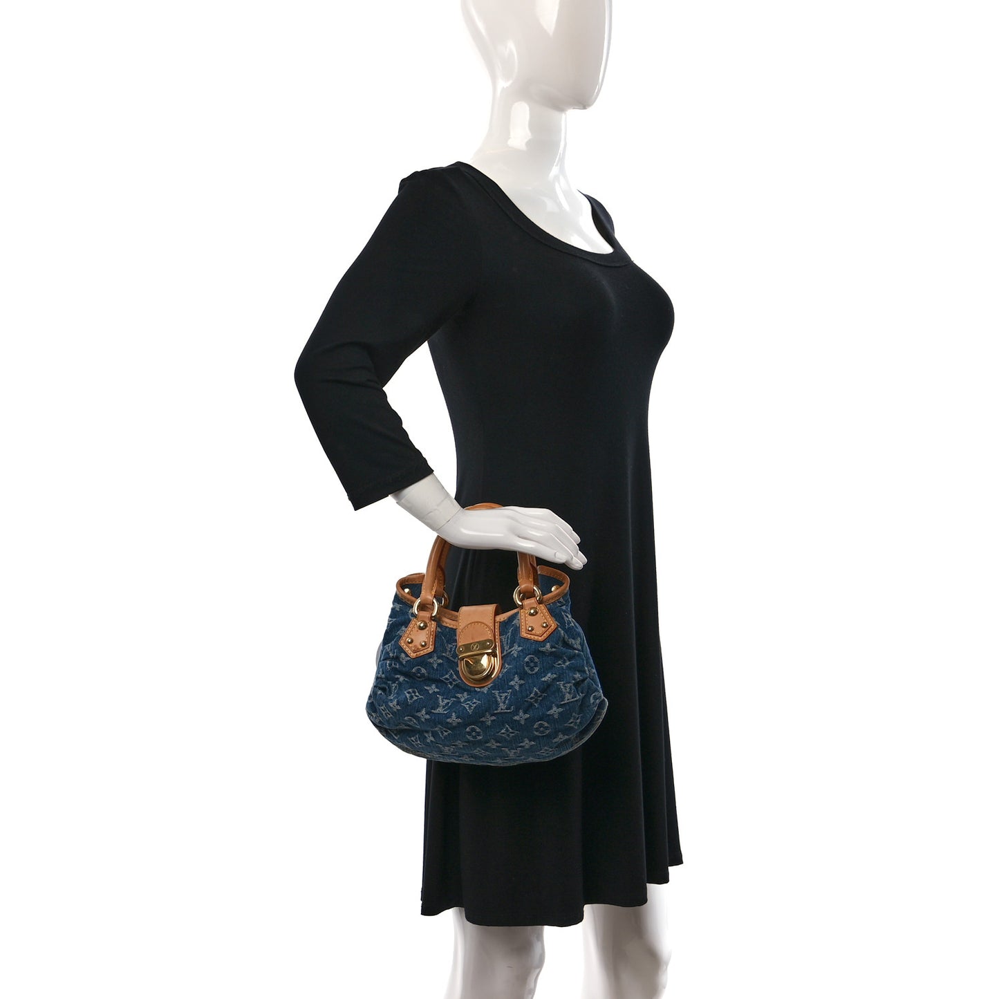 Monogram Denim Pleaty Blue