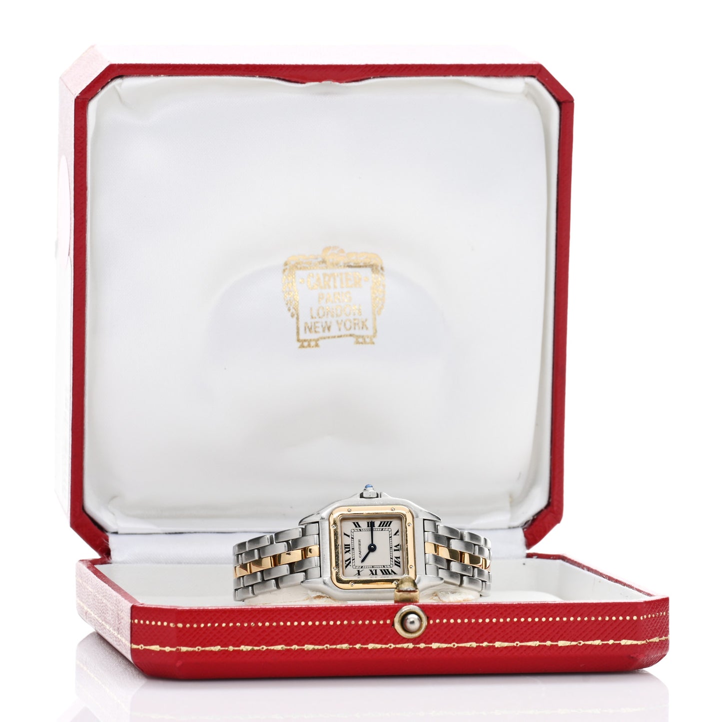Stainless Steel 18K Yellow Gold 22mm Panthere Quartz Watch