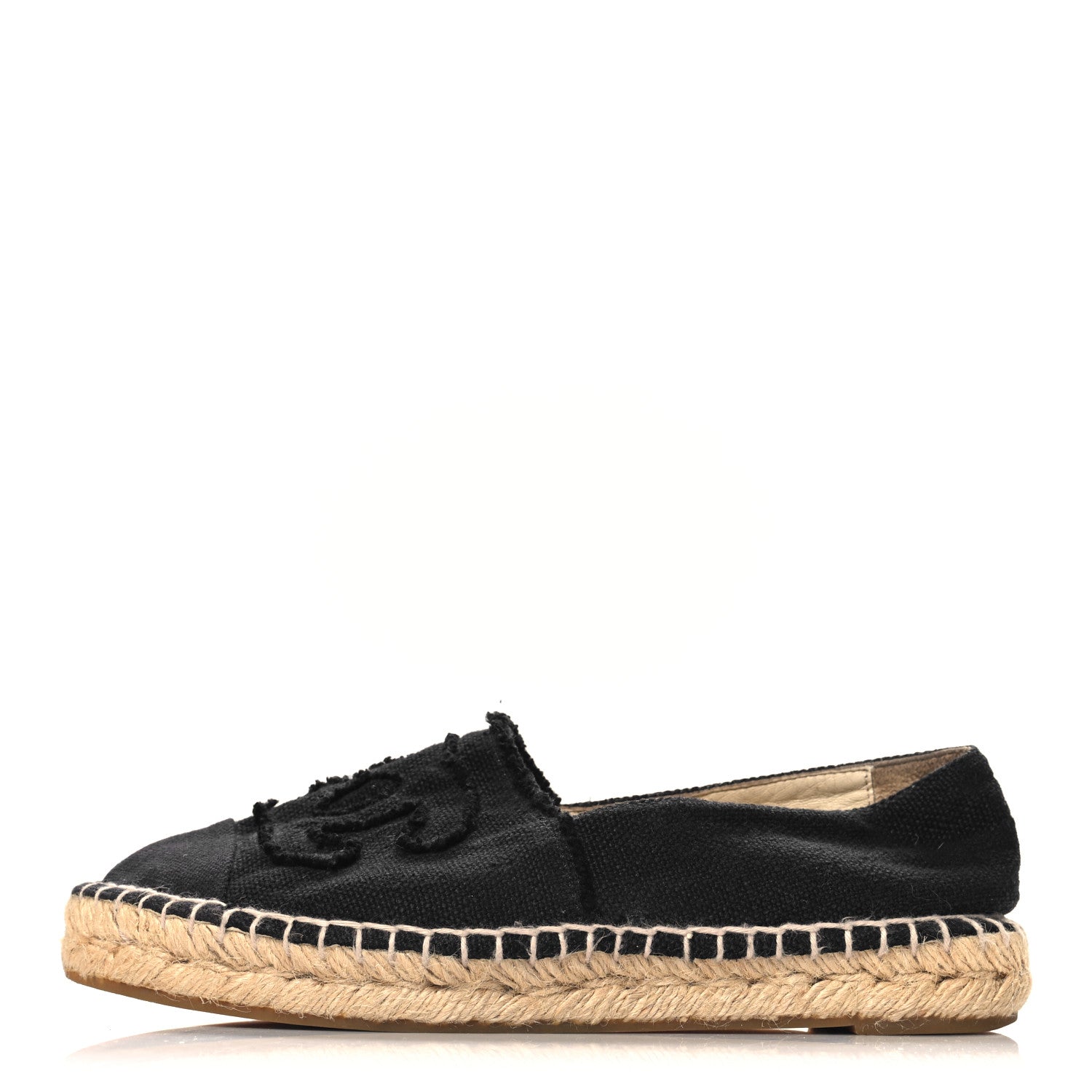 Chanel Denim Toile CC Espadrilles 37 Black 1673812 – FASHIONPHILE