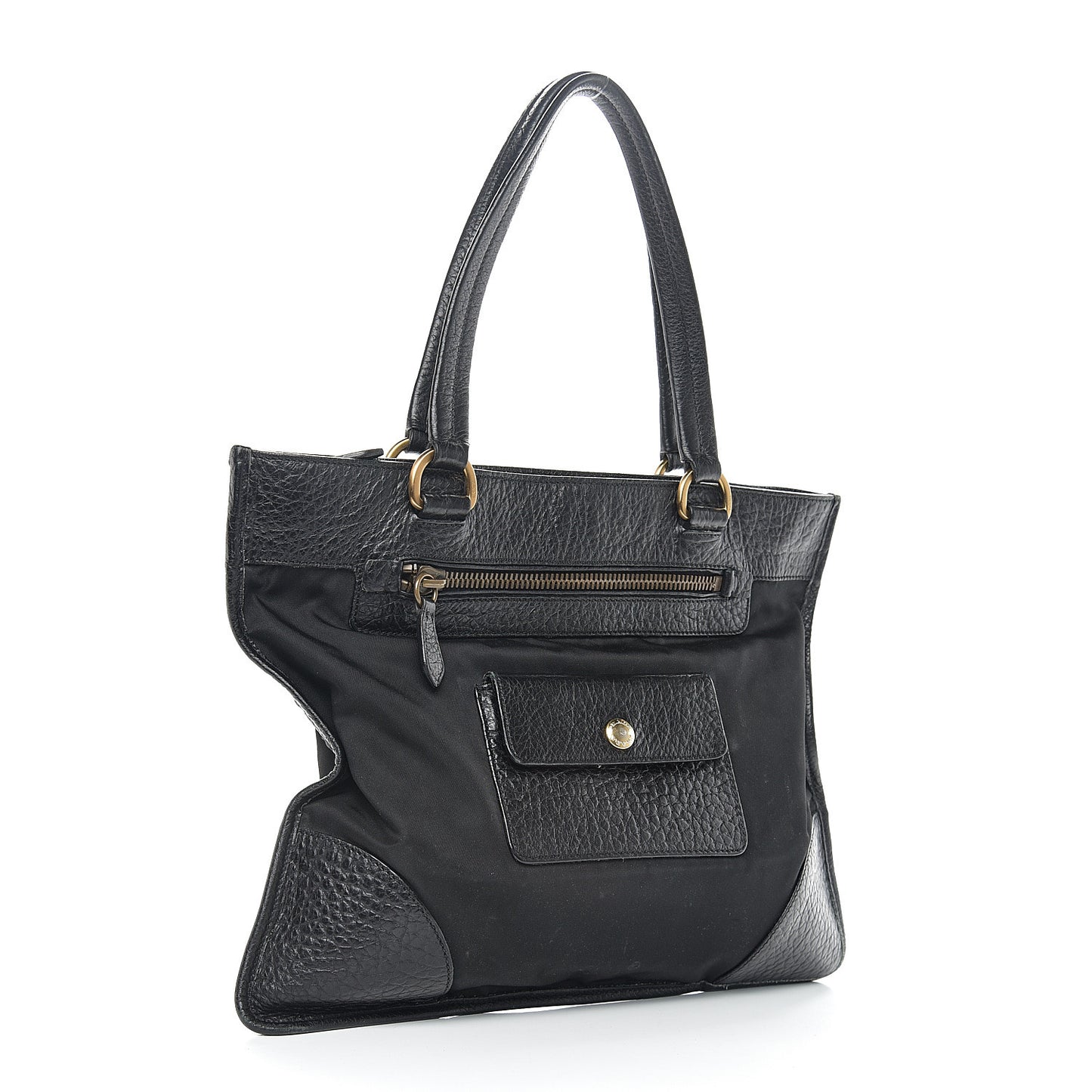 Tessuto Nylon Cervo Deerskin Tote Black