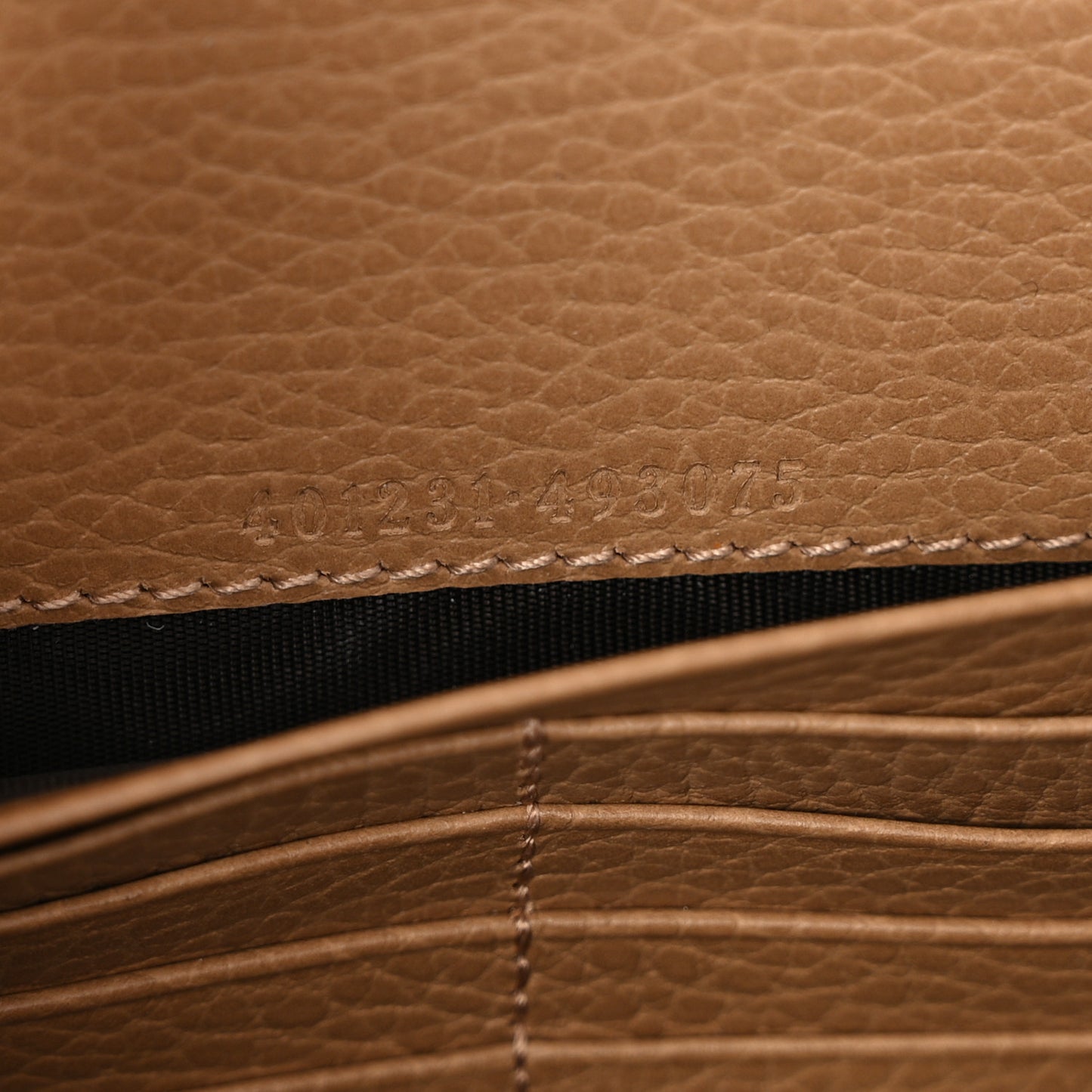 Dollar Calfskin Crystal Mini Dionysus Chain Wallet Natural Tan Black Diamond