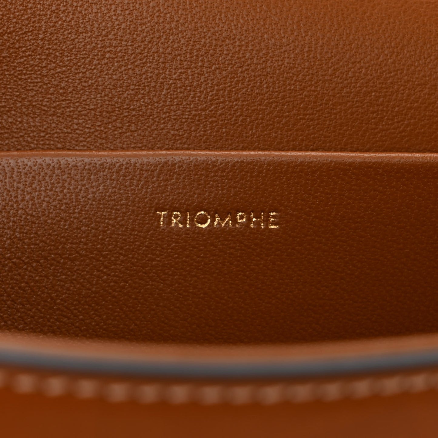 Natural Calfskin Triomphe Shoulder Bag Tan