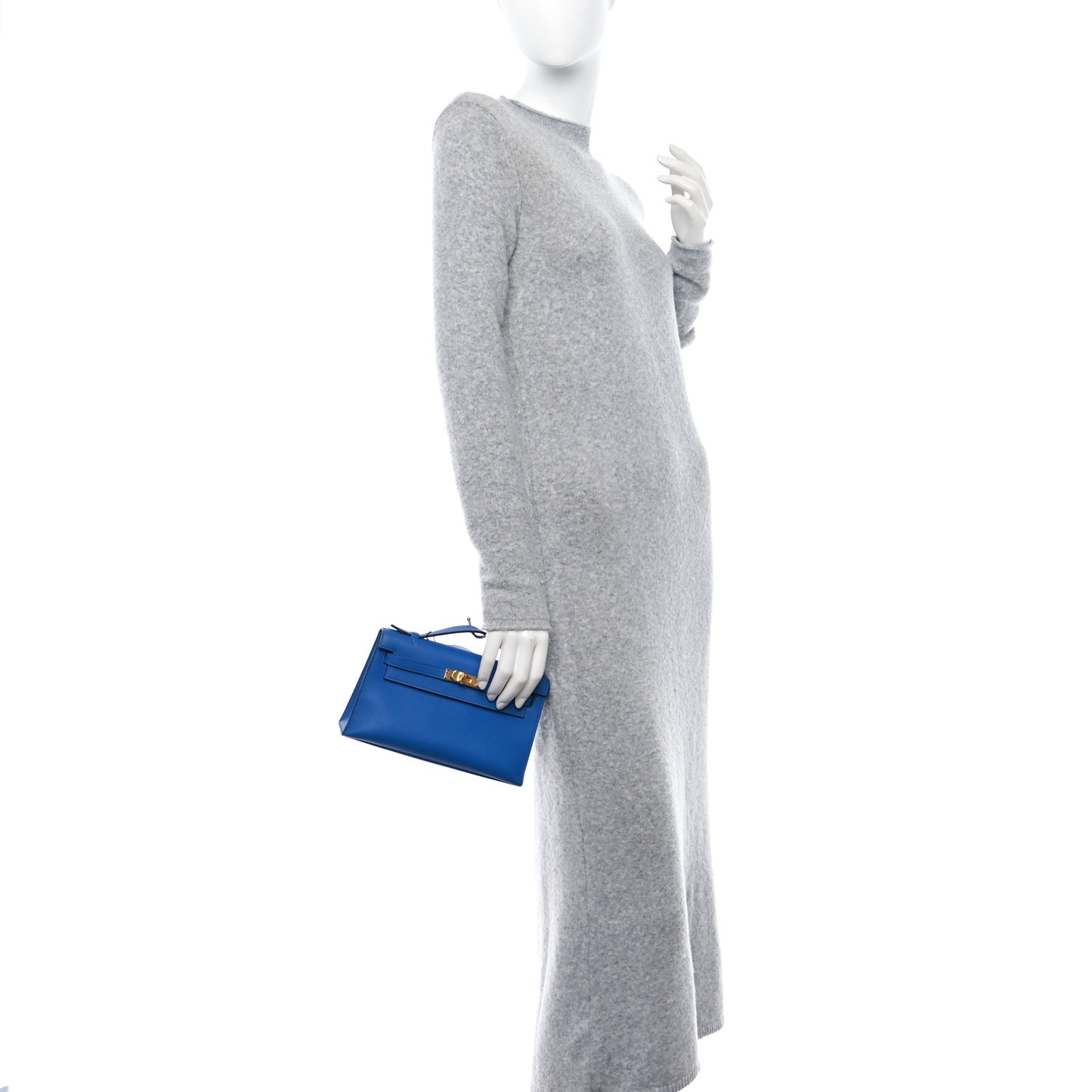 Swift Kelly Pochette Clutch Bleu Zellige