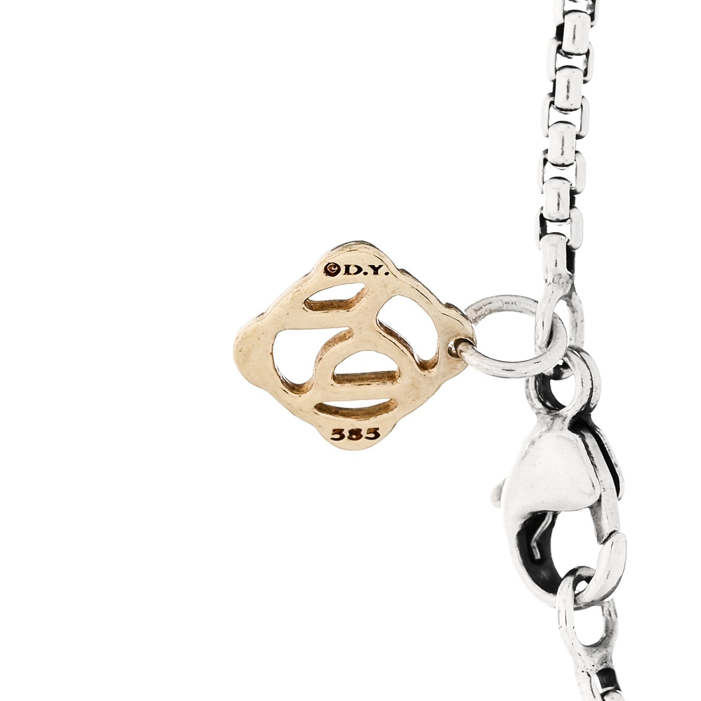 Sterling Silver 14K Yellow Gold Petite X Cross Pendant Necklace