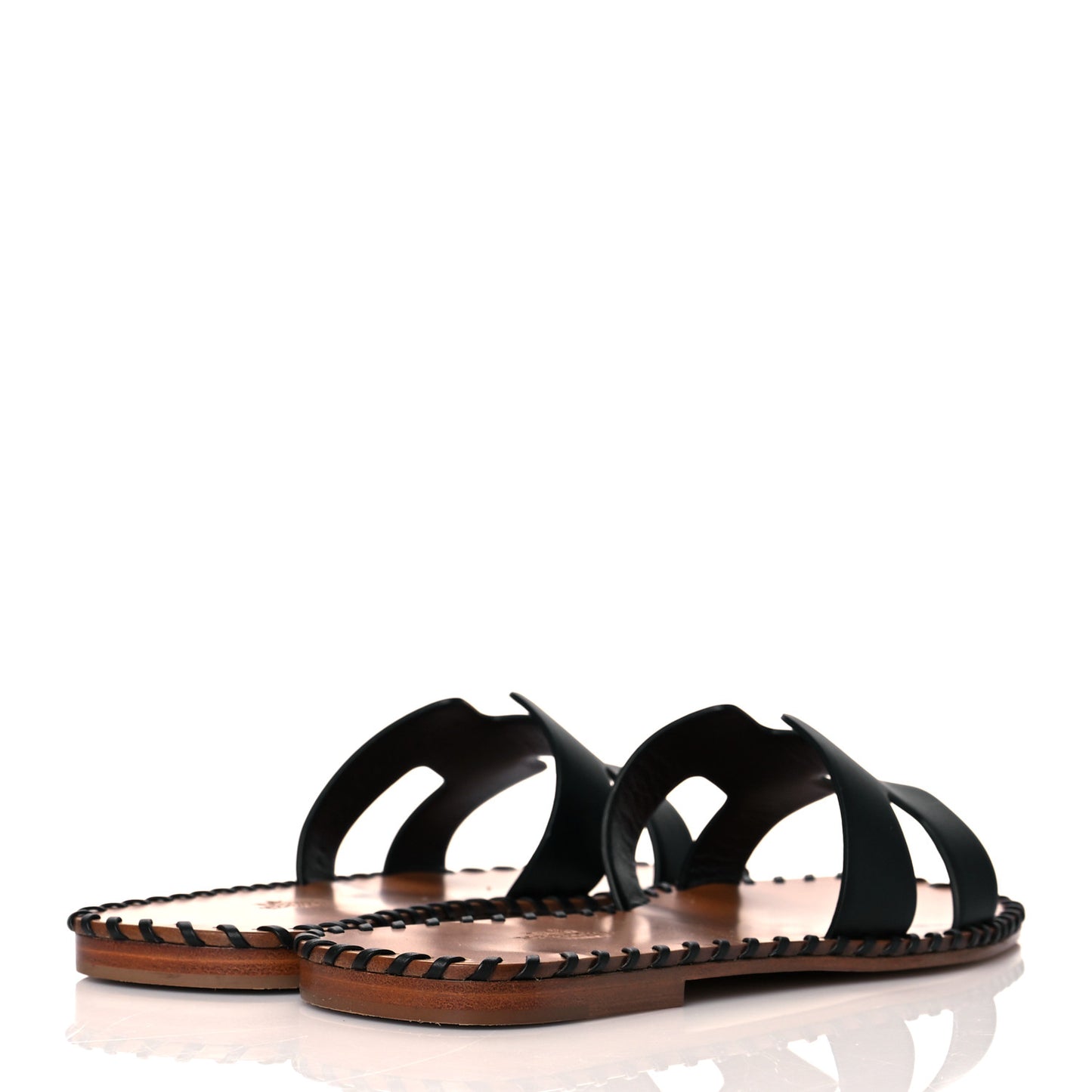 Box Calfskin Braided Oran Sandals 35.5 Black