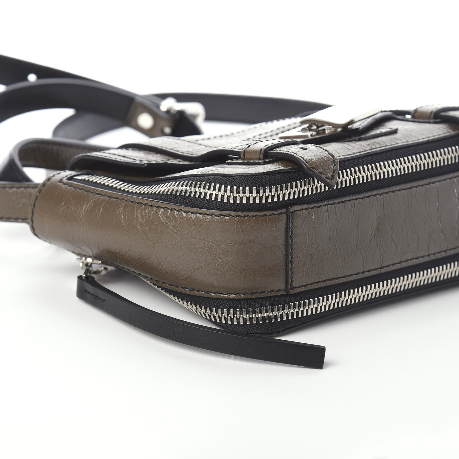 Proenza Schouler Crinkled Calfskin PS1 Mini Zip Crossbody Smoke 7 of 8