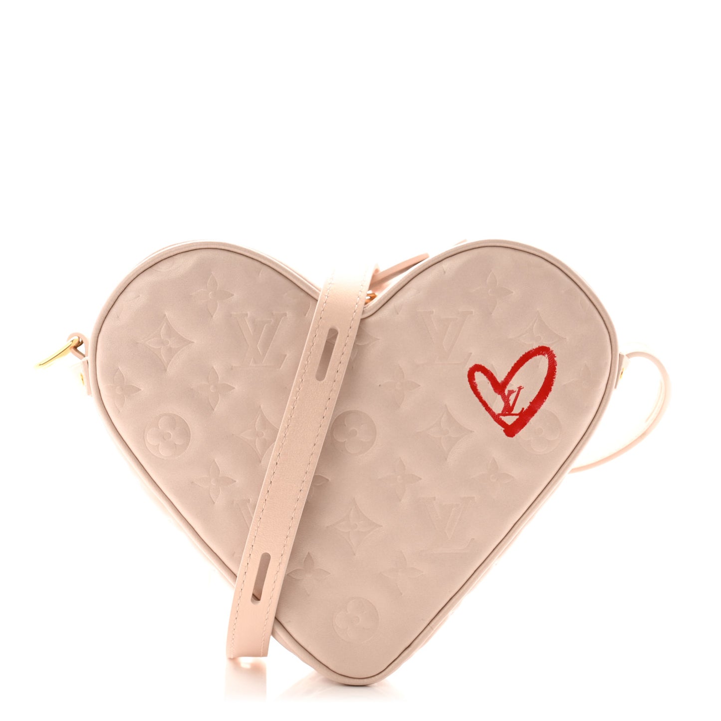 Lambskin Embossed Monogram Fall In Love Sac Coeur Light Pink