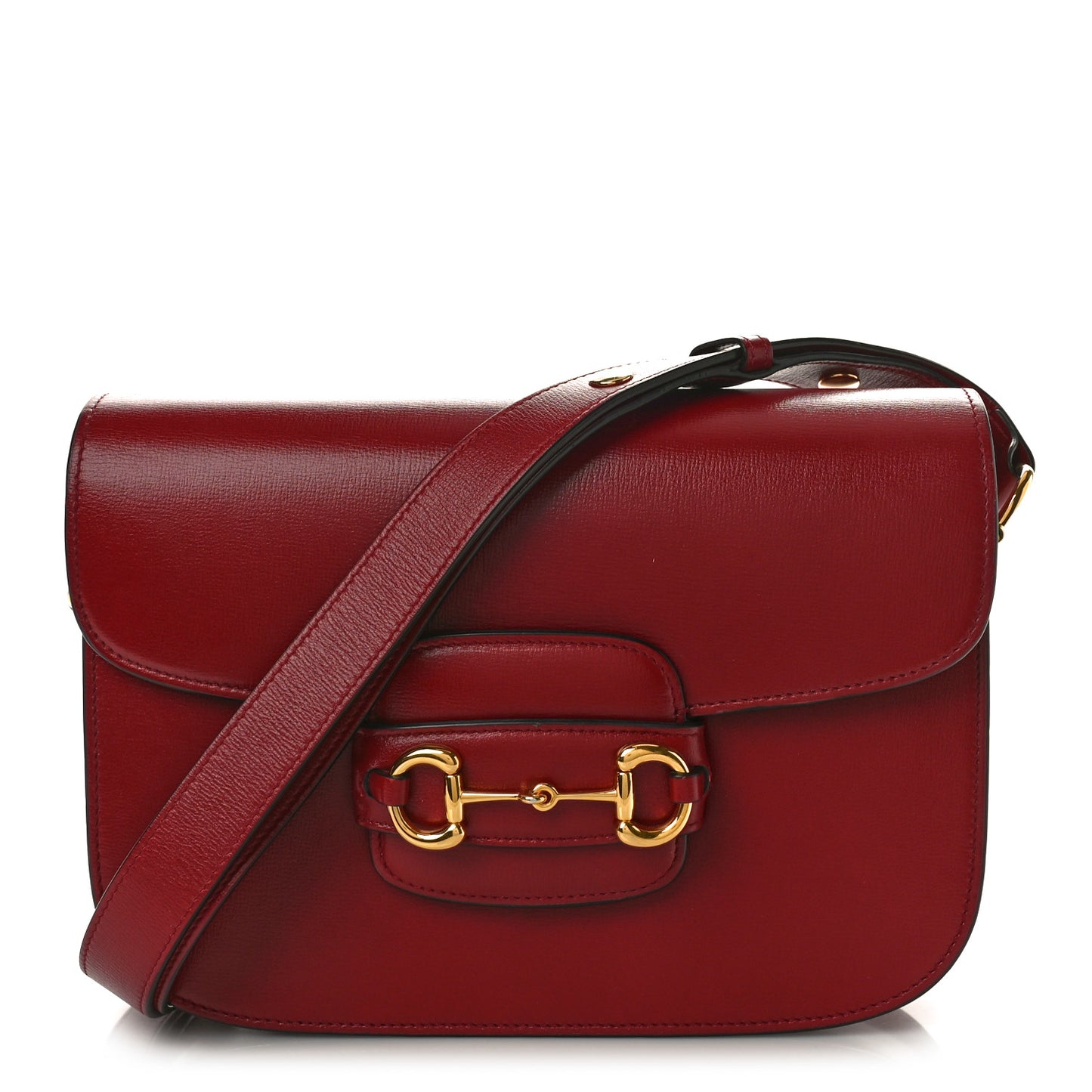 Azalea Calfskin Horsebit 1955 Shoulder Bag New Cherry Red