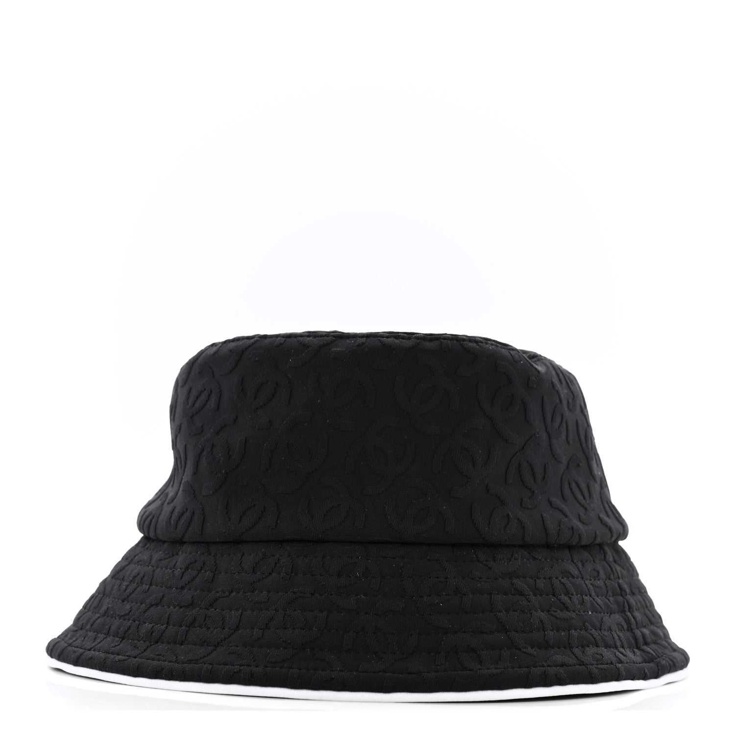 Chanel Mixed Fibers CC Bucket Hat M Black White 1 of 8