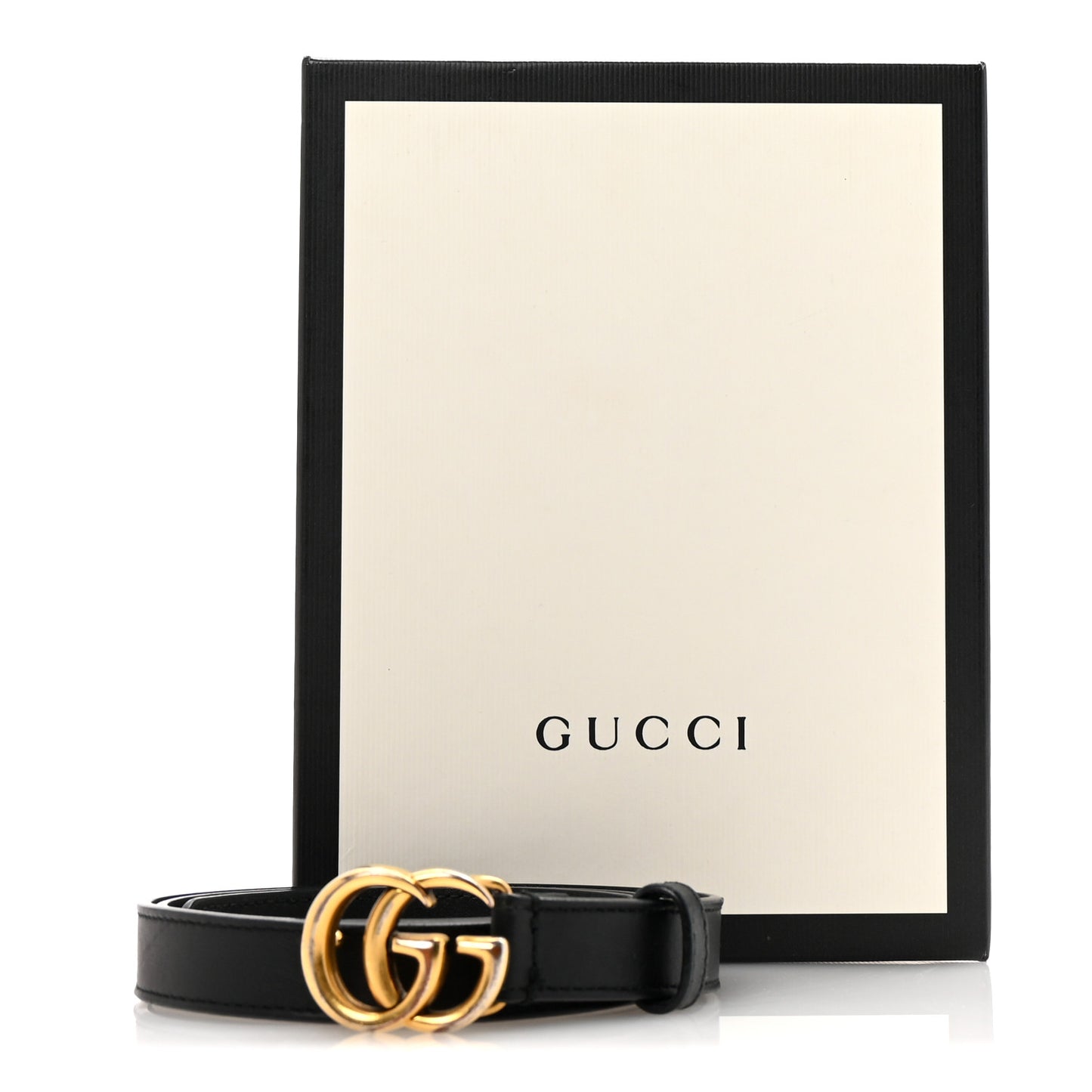 Calfskin Double G 20mm Belt 80 32 Black