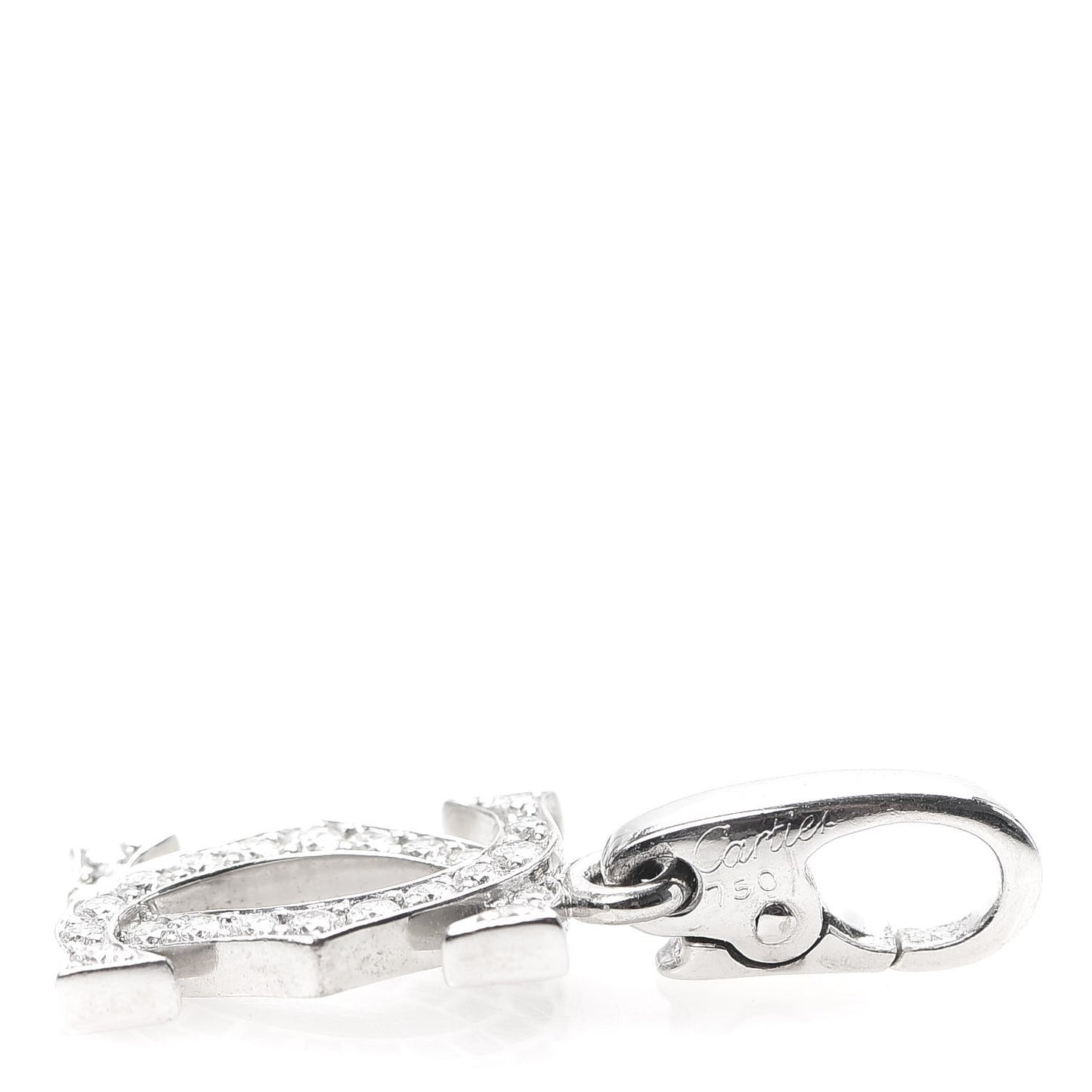18K White Gold Diamond Logo Charm