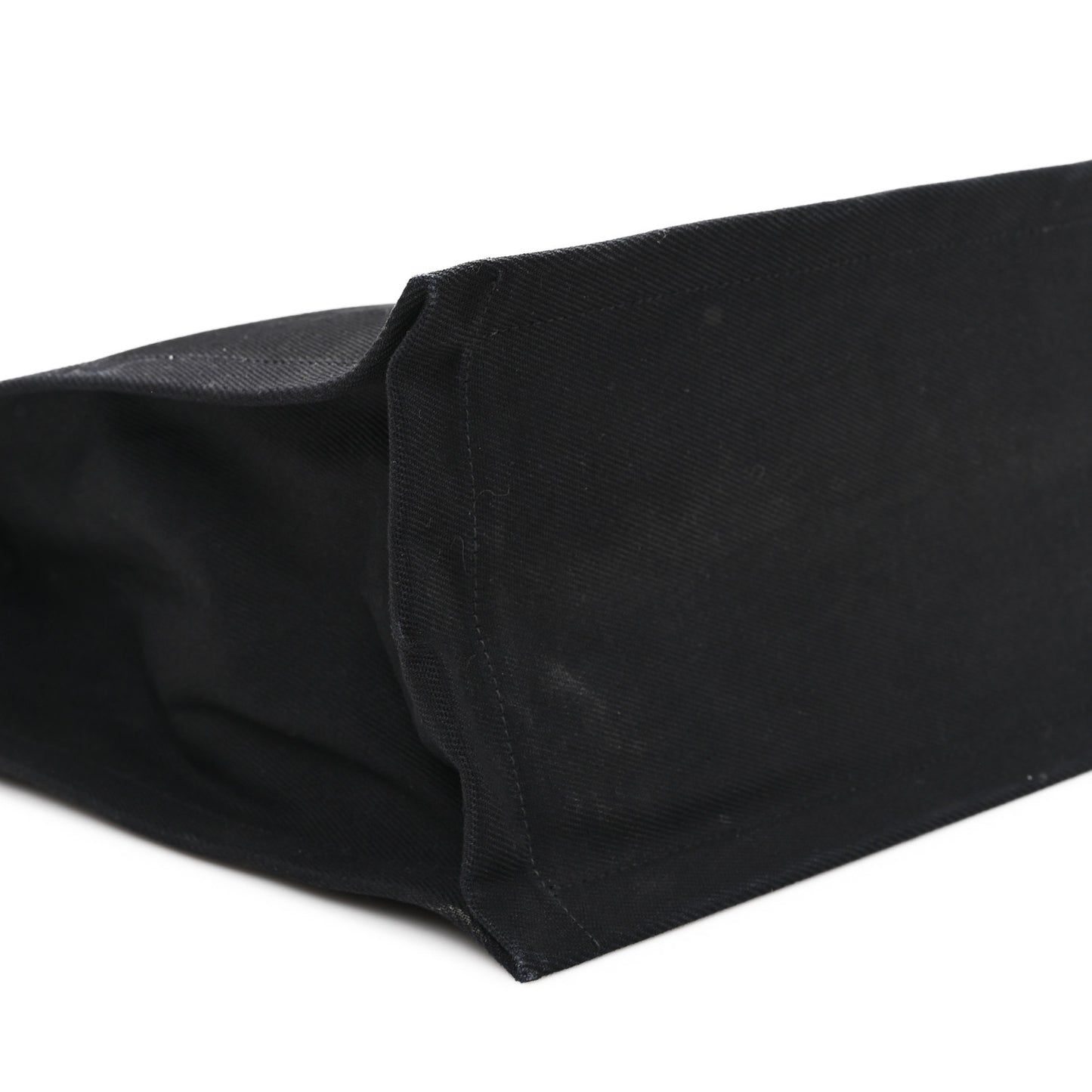 Linen Calfskin Rive Gauche North South Tote Black