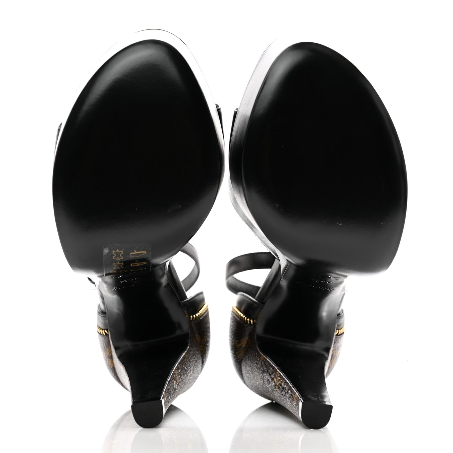 Monogram Afterglow Platform Sandals 36.5 Black