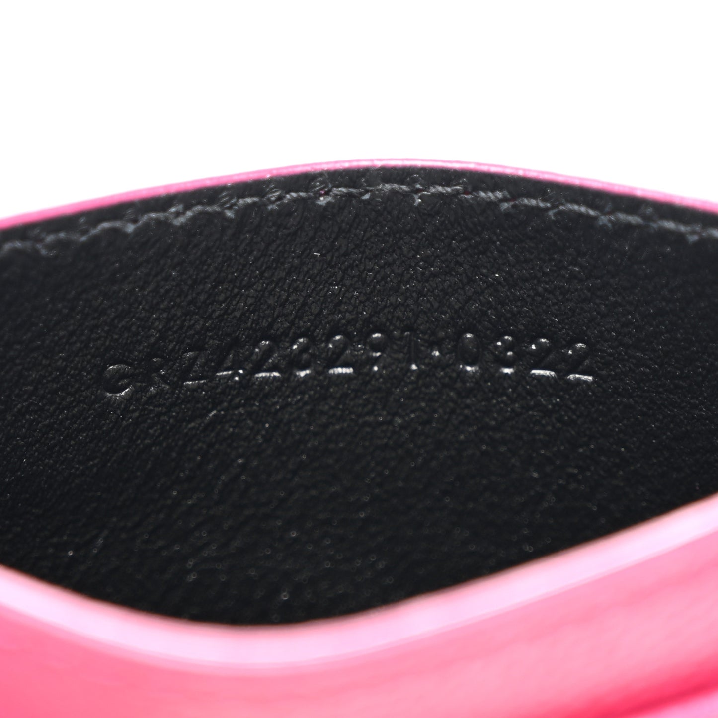 Grain De Poudre Matelasse Chevron Monogram Credit Card Case Fresh Fuxia